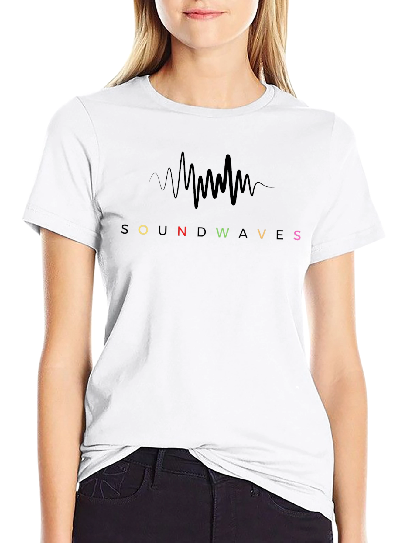 Soundwaves Graphic Print Tee - Cool Music Vibe