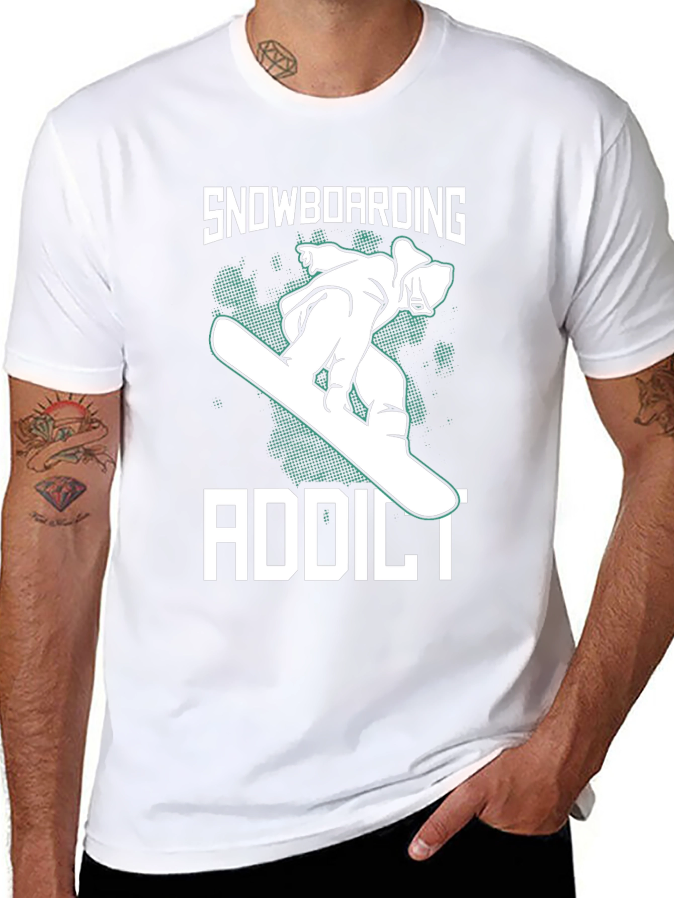 Snowboarding Addict Graphic Tee