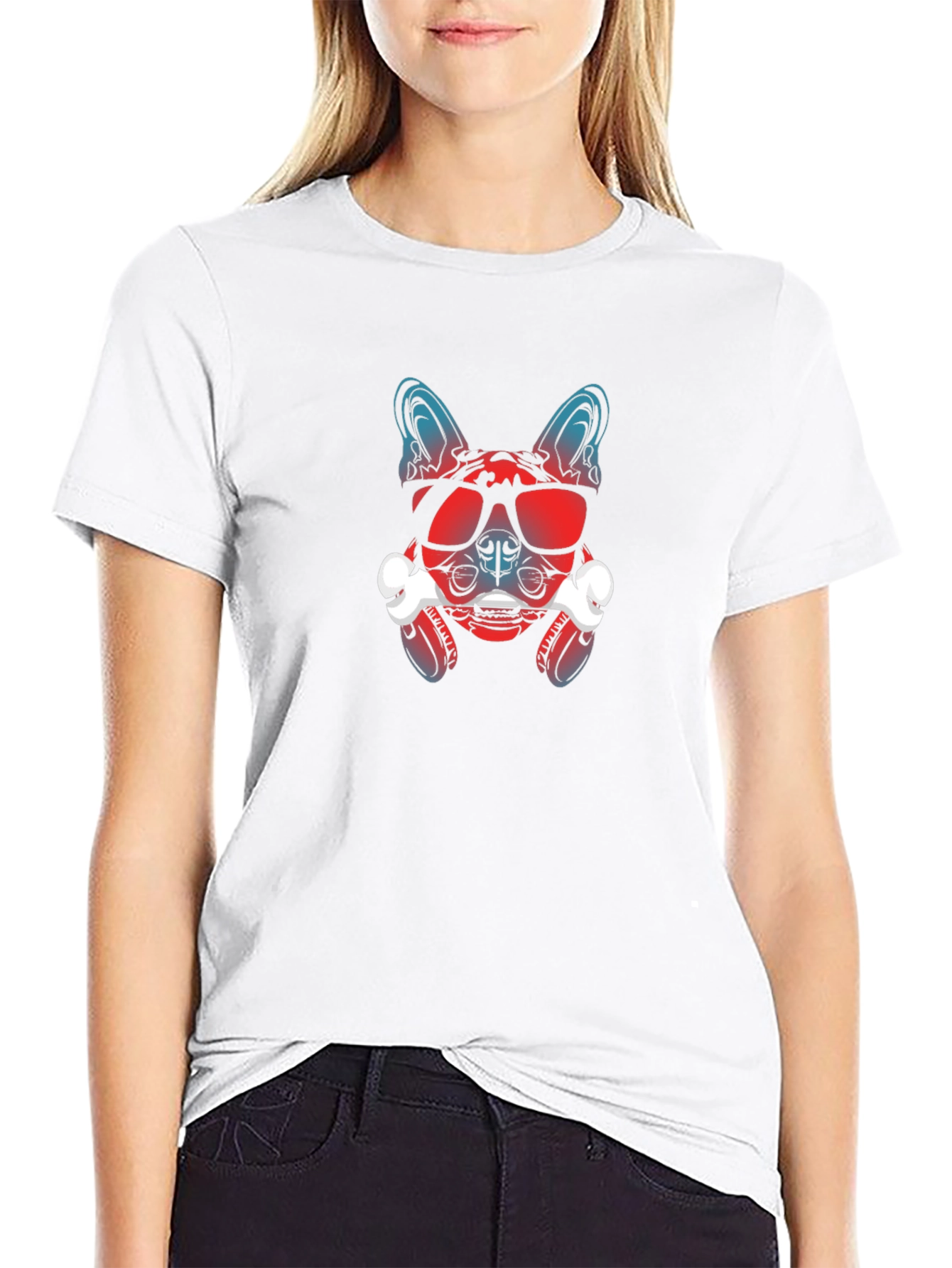 Cool Dog Graphic Tee - Bone & Shades