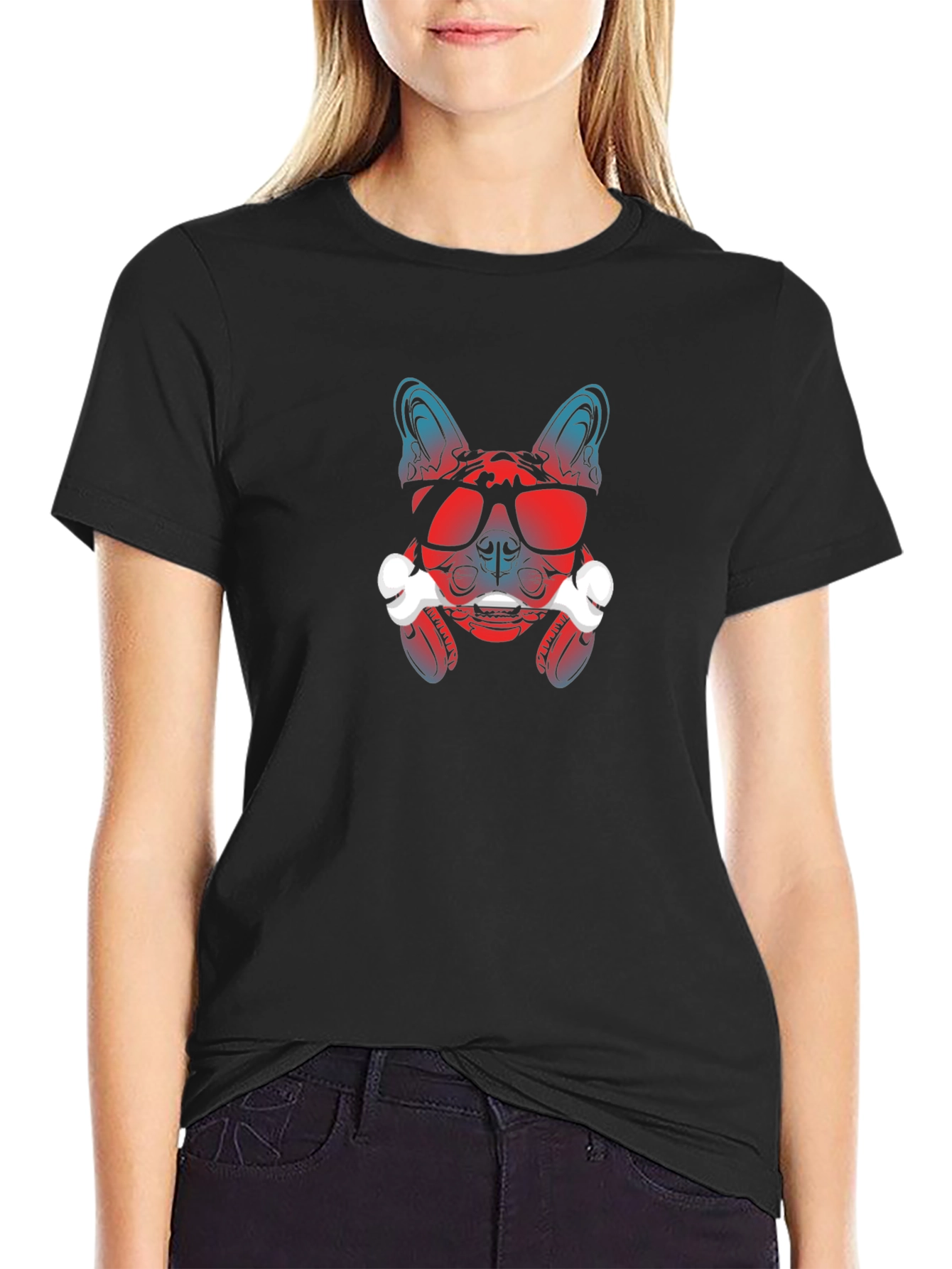 Cool Dog Graphic Tee - Bone & Shades