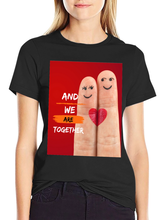 Couples Fingerprint Heart T-Shirt - Together Forever!