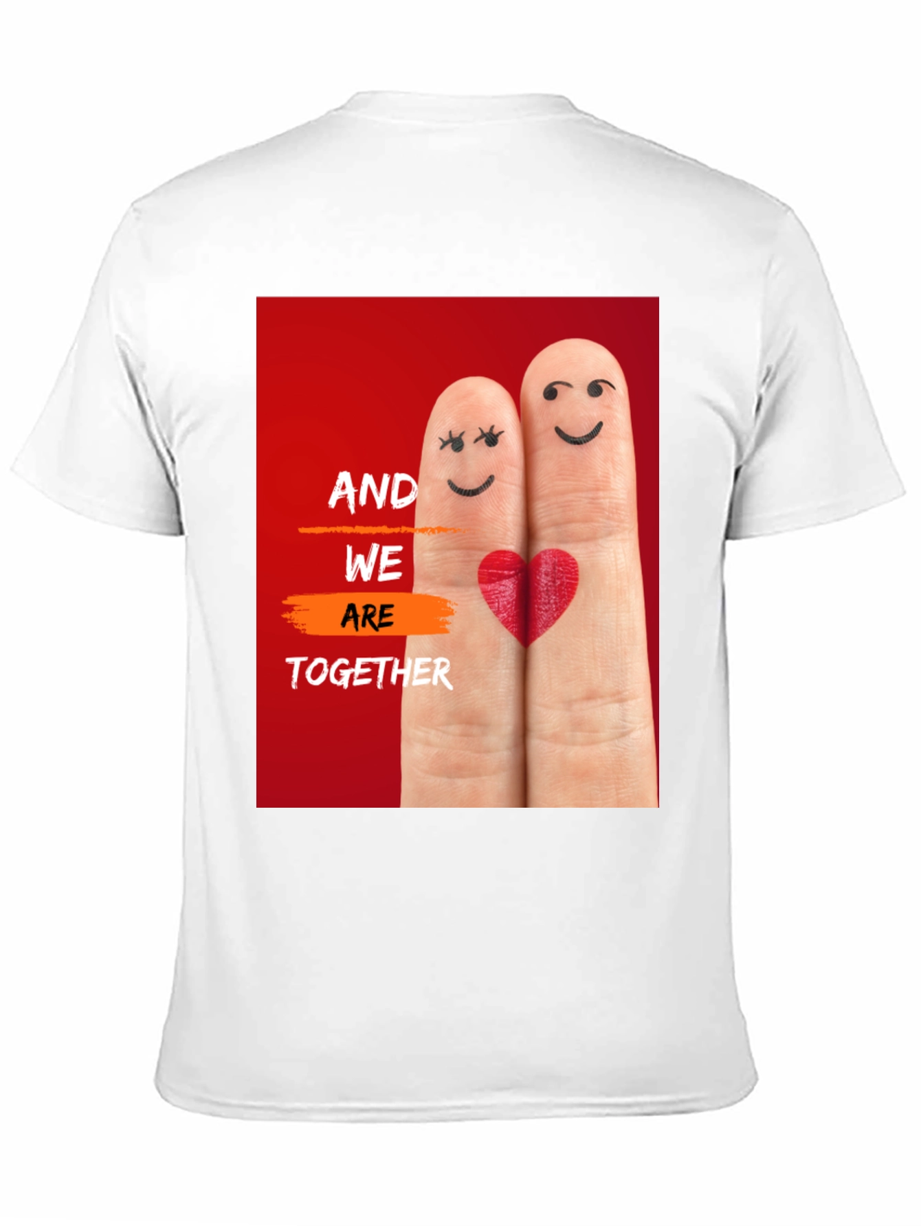 Couples Fingerprint Heart T-Shirt - Together Forever!