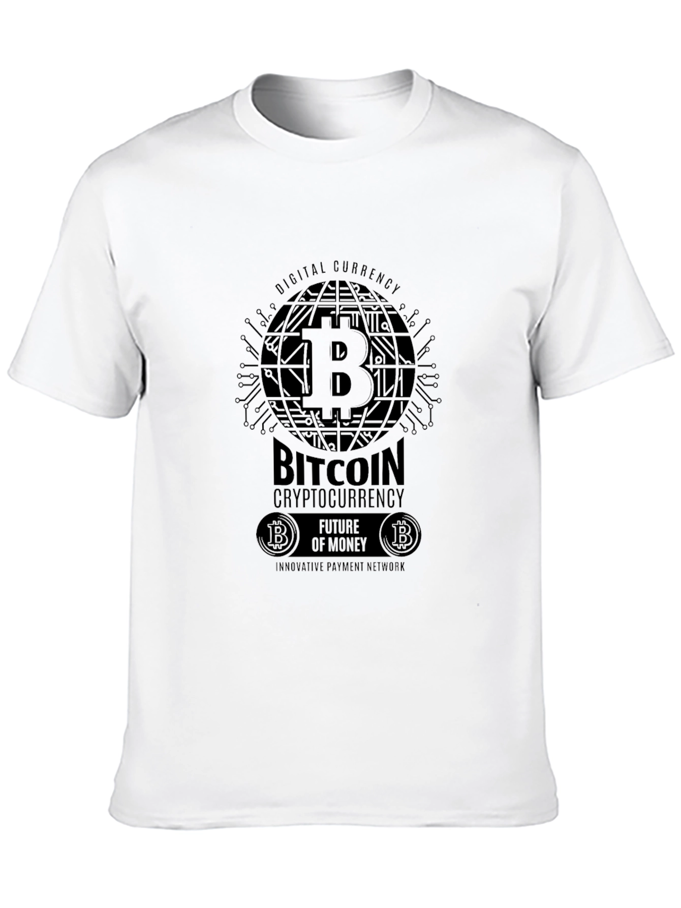 Bitcoin Cryptocurrency Graphic T-Shirt - Black