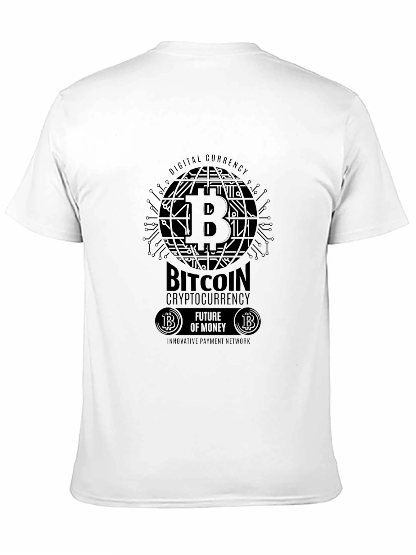 Bitcoin Cryptocurrency Graphic T-Shirt - Black