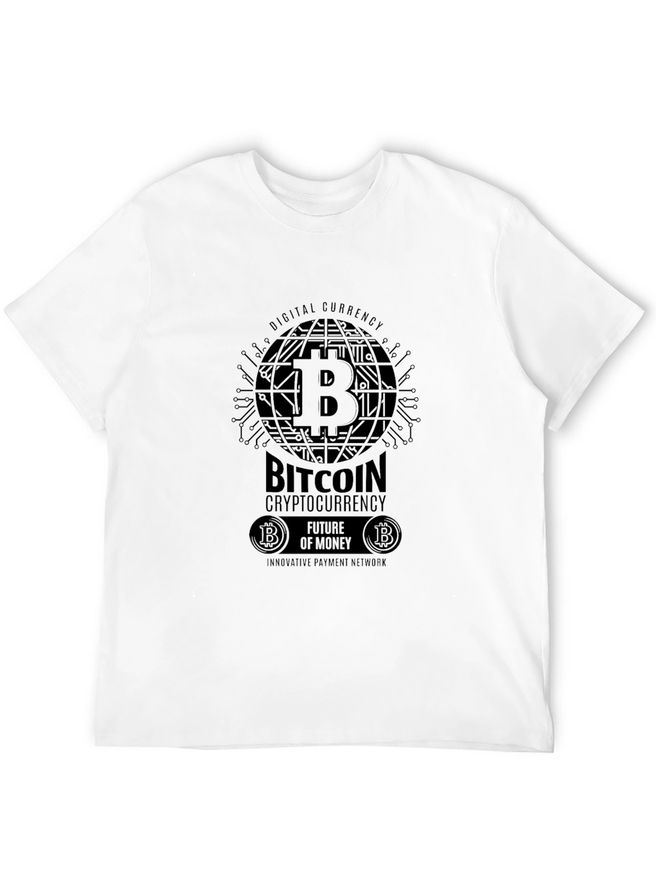 Bitcoin Cryptocurrency Graphic T-Shirt - Black
