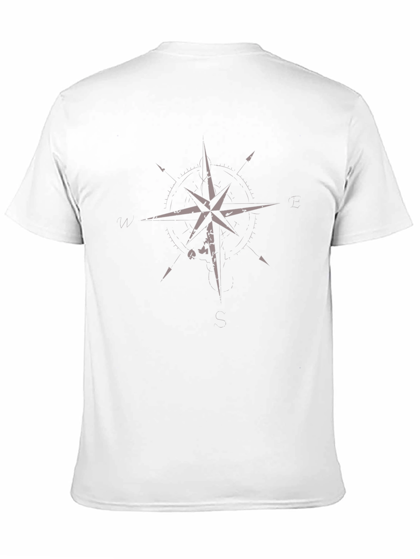 Compass Rose Graphic Tee - Black Cotton T-Shirt