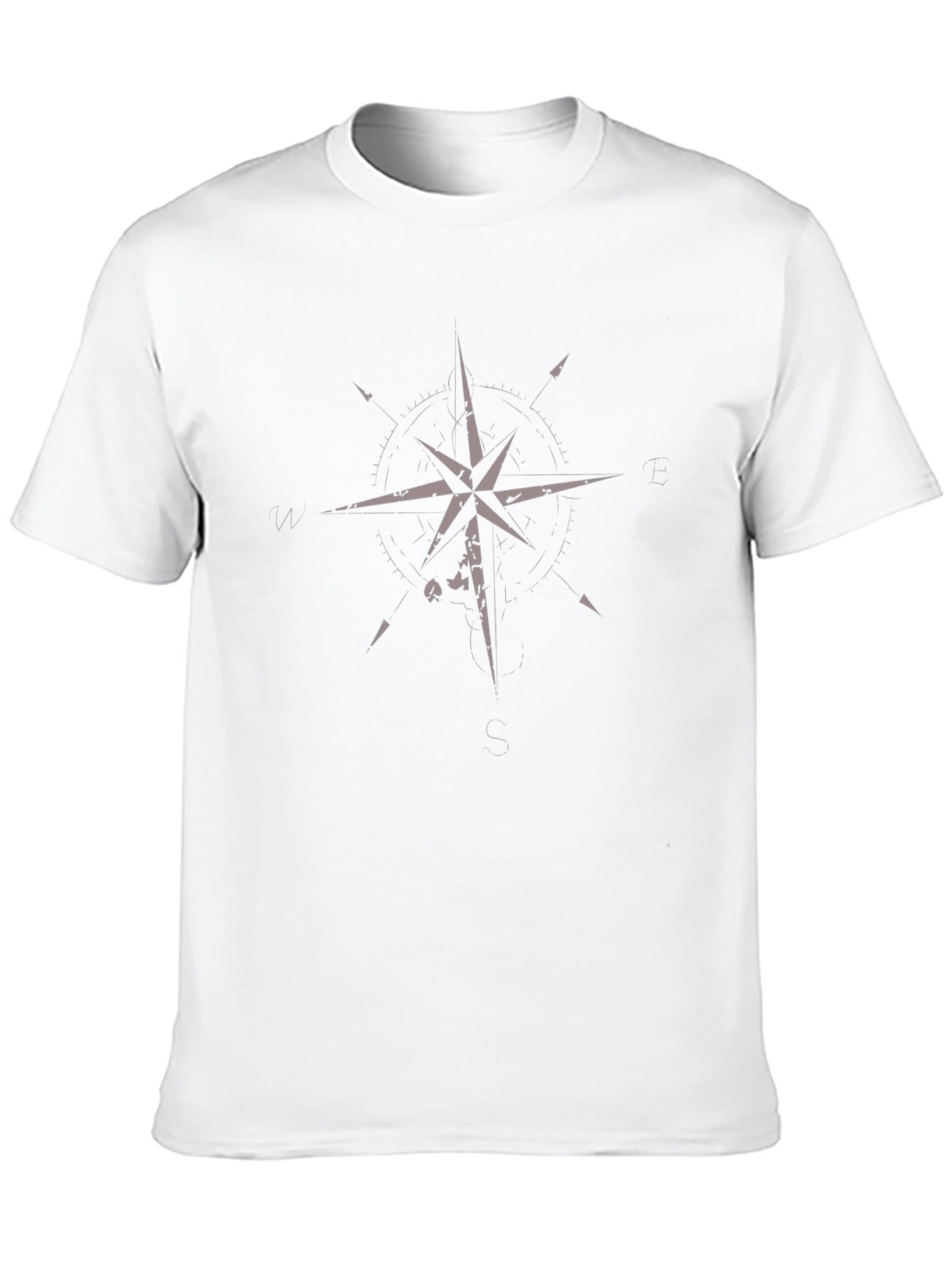 Compass Rose Graphic Tee - Black Cotton T-Shirt
