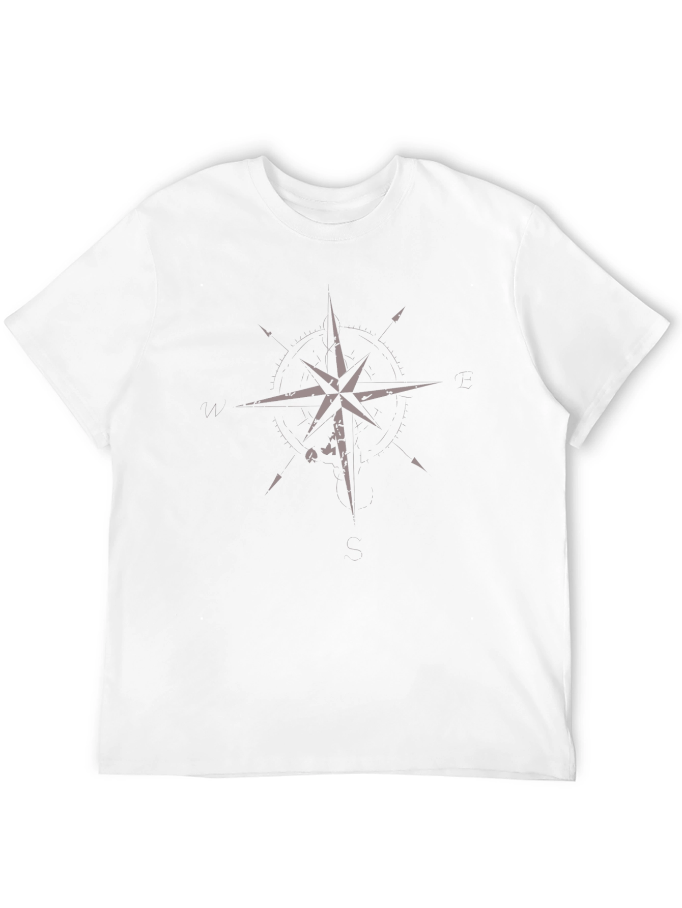 Compass Rose Graphic Tee - Black Cotton T-Shirt