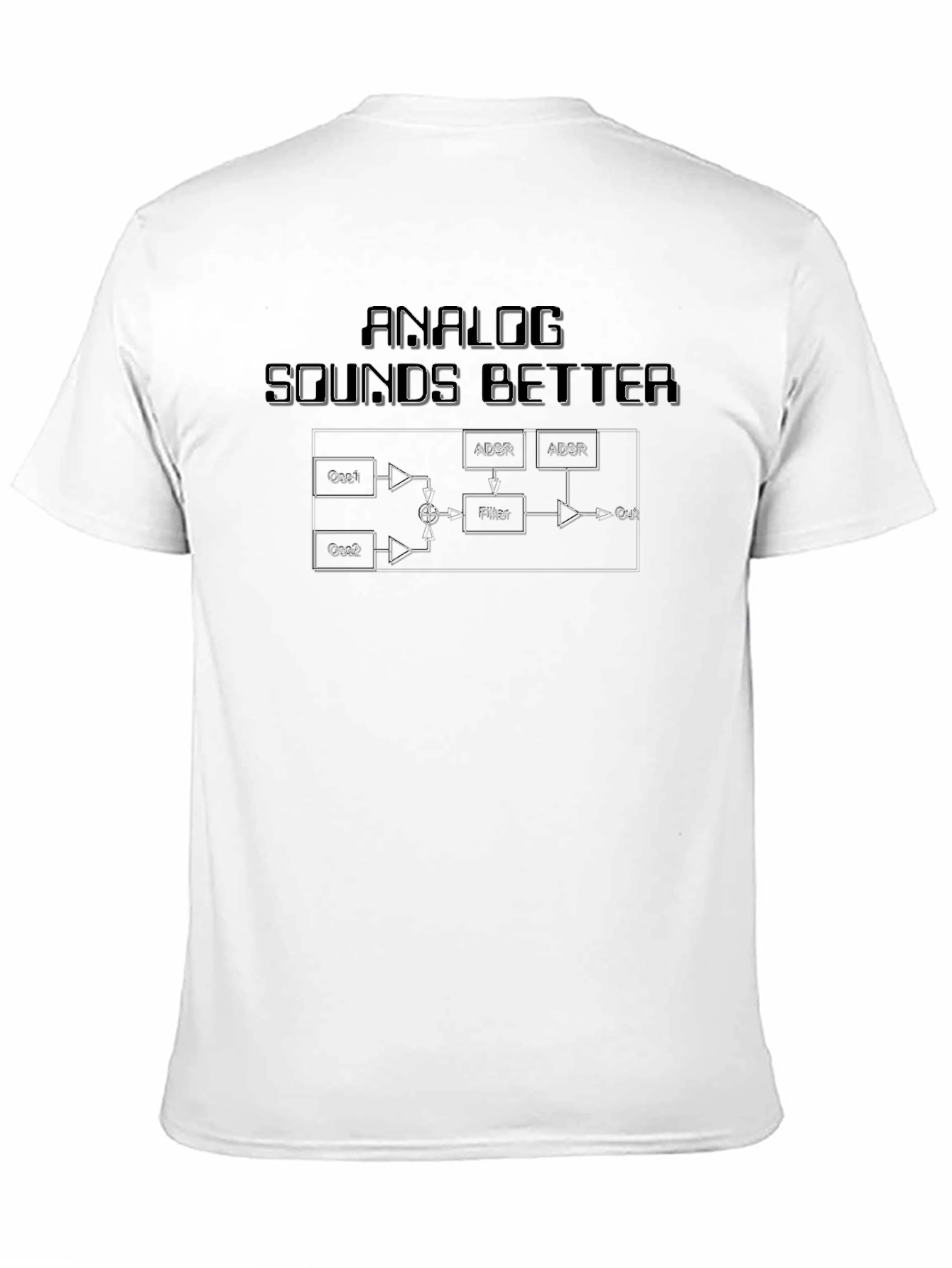 Analog Sounds Better Black Graphic Tee