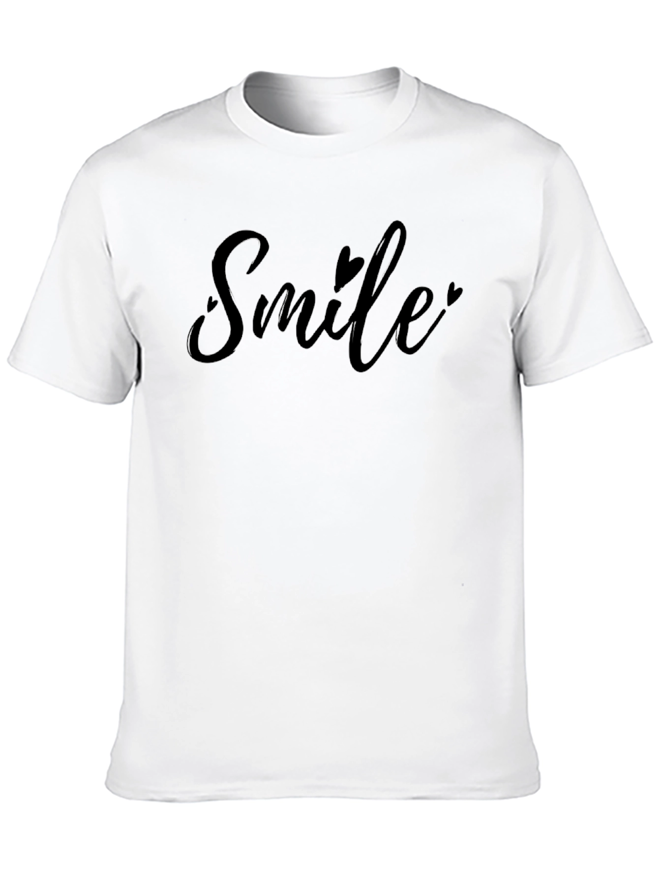 Smile Heart Graphic Black T-Shirt