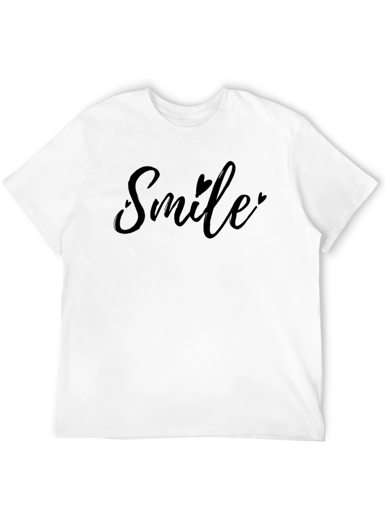 Smile Heart Graphic Black T-Shirt