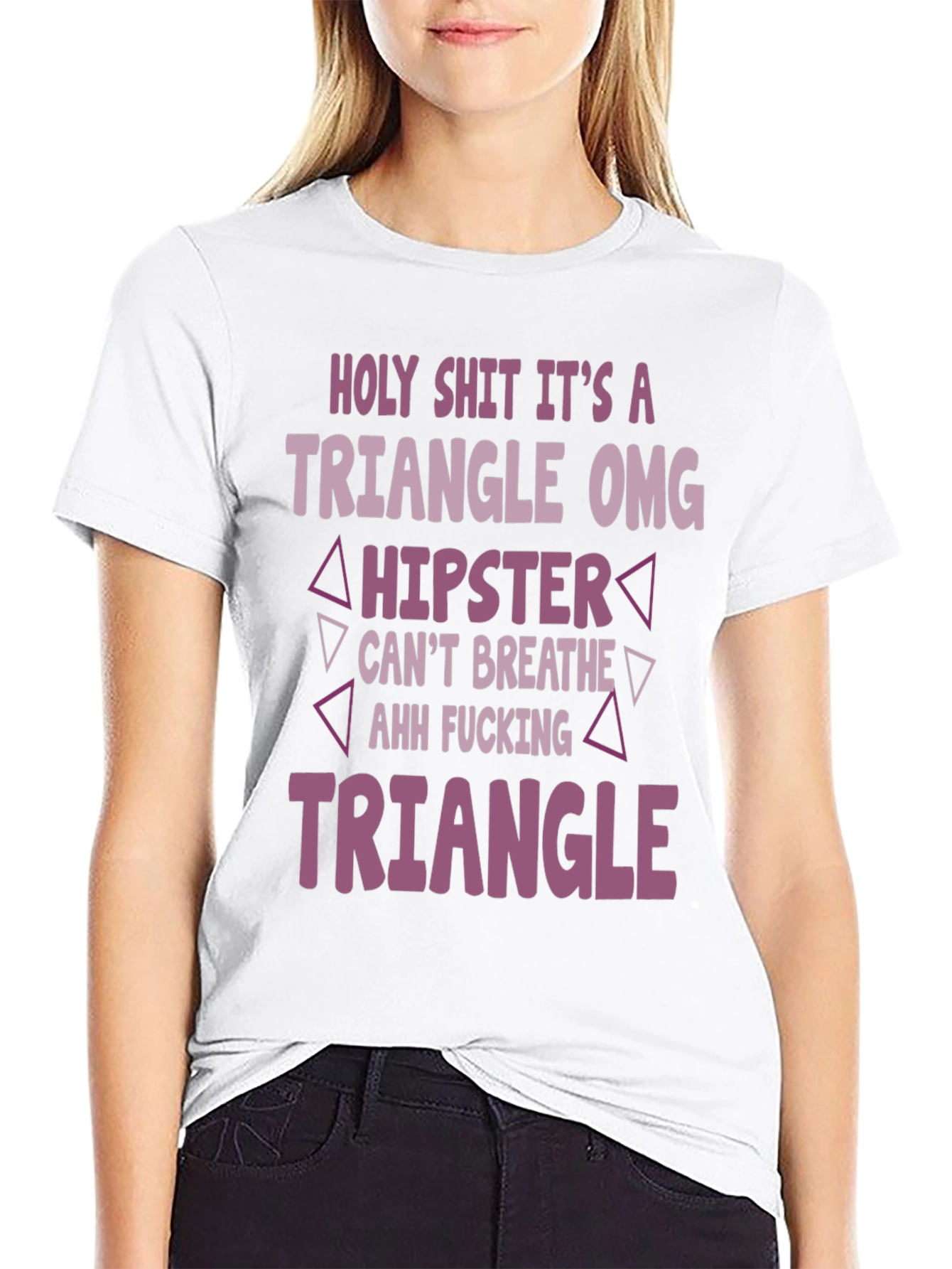 Triangle Hipster Graphic Tee - Mens Black T-Shirt