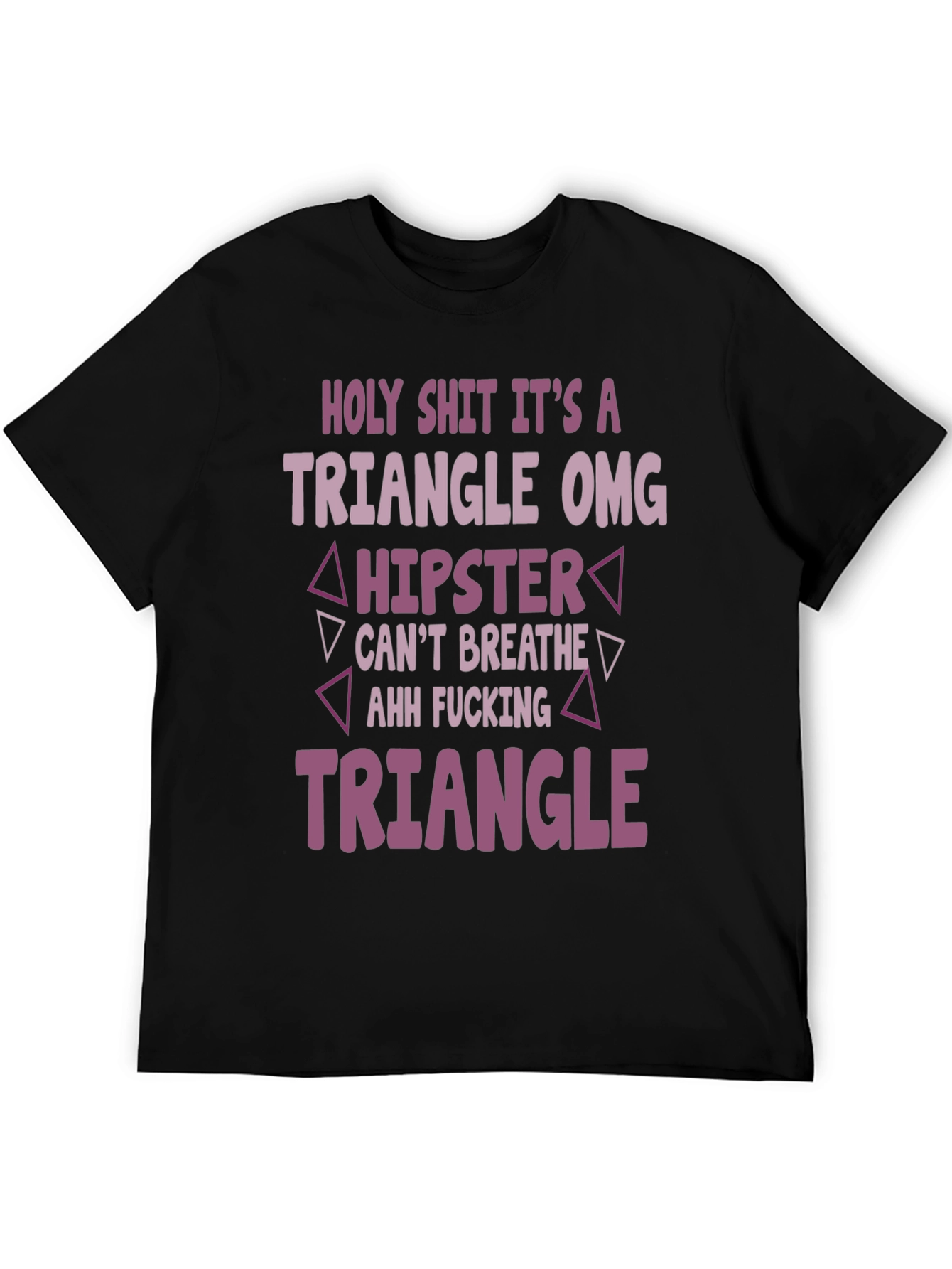Triangle Hipster Graphic Tee - Mens Black T-Shirt