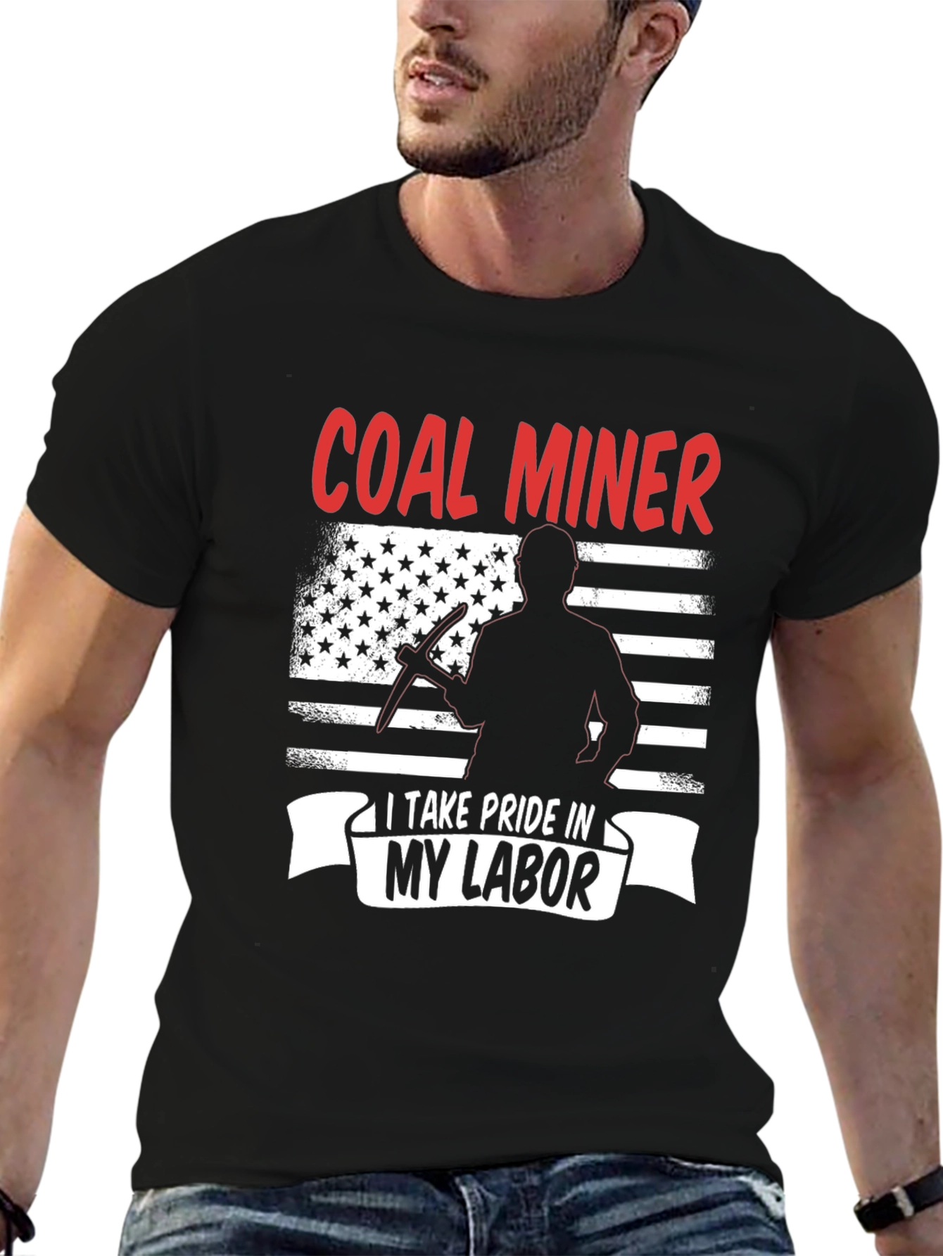Coal Miner Pride T-Shirt - Patriotic Design