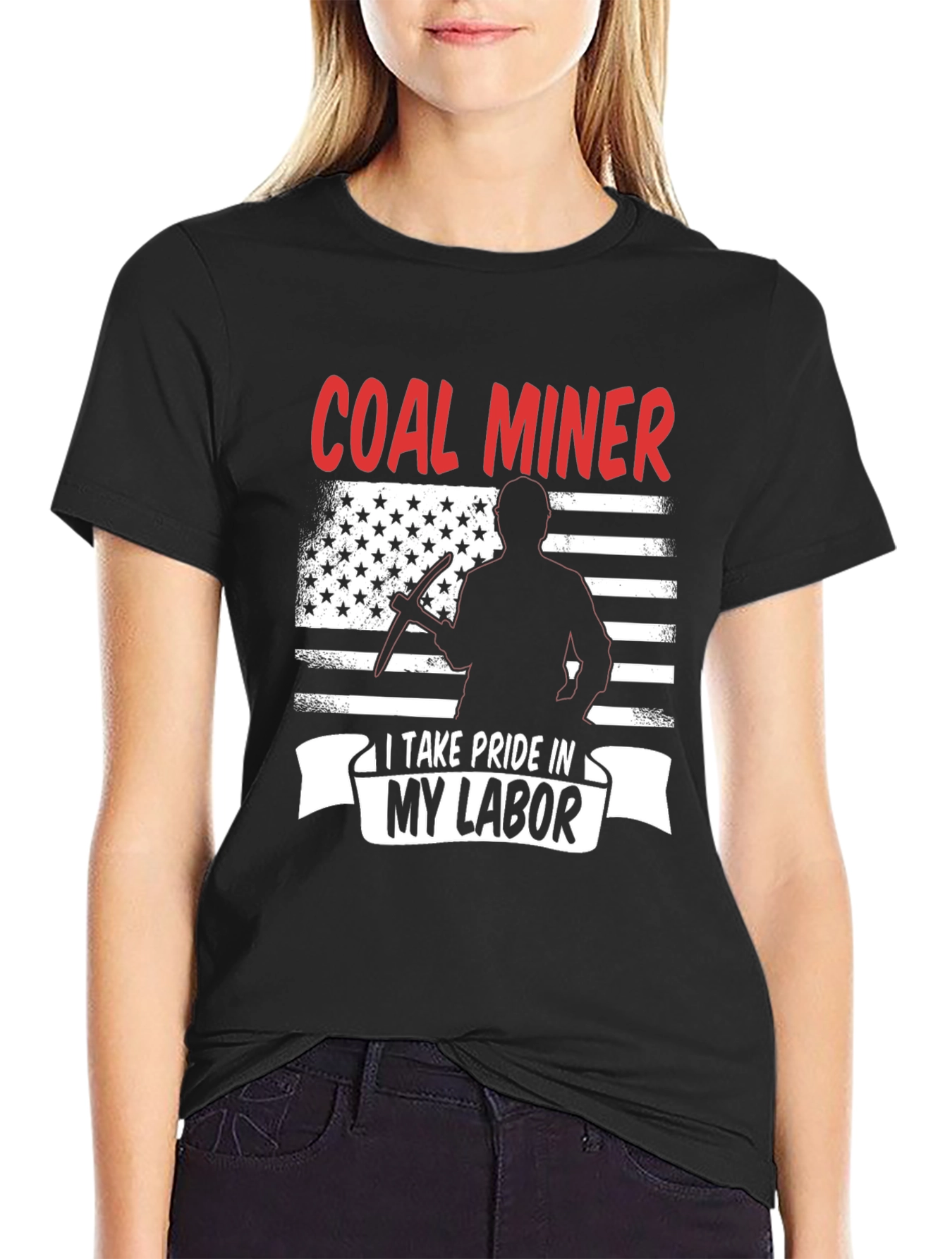 Coal Miner Pride T-Shirt - Patriotic Design