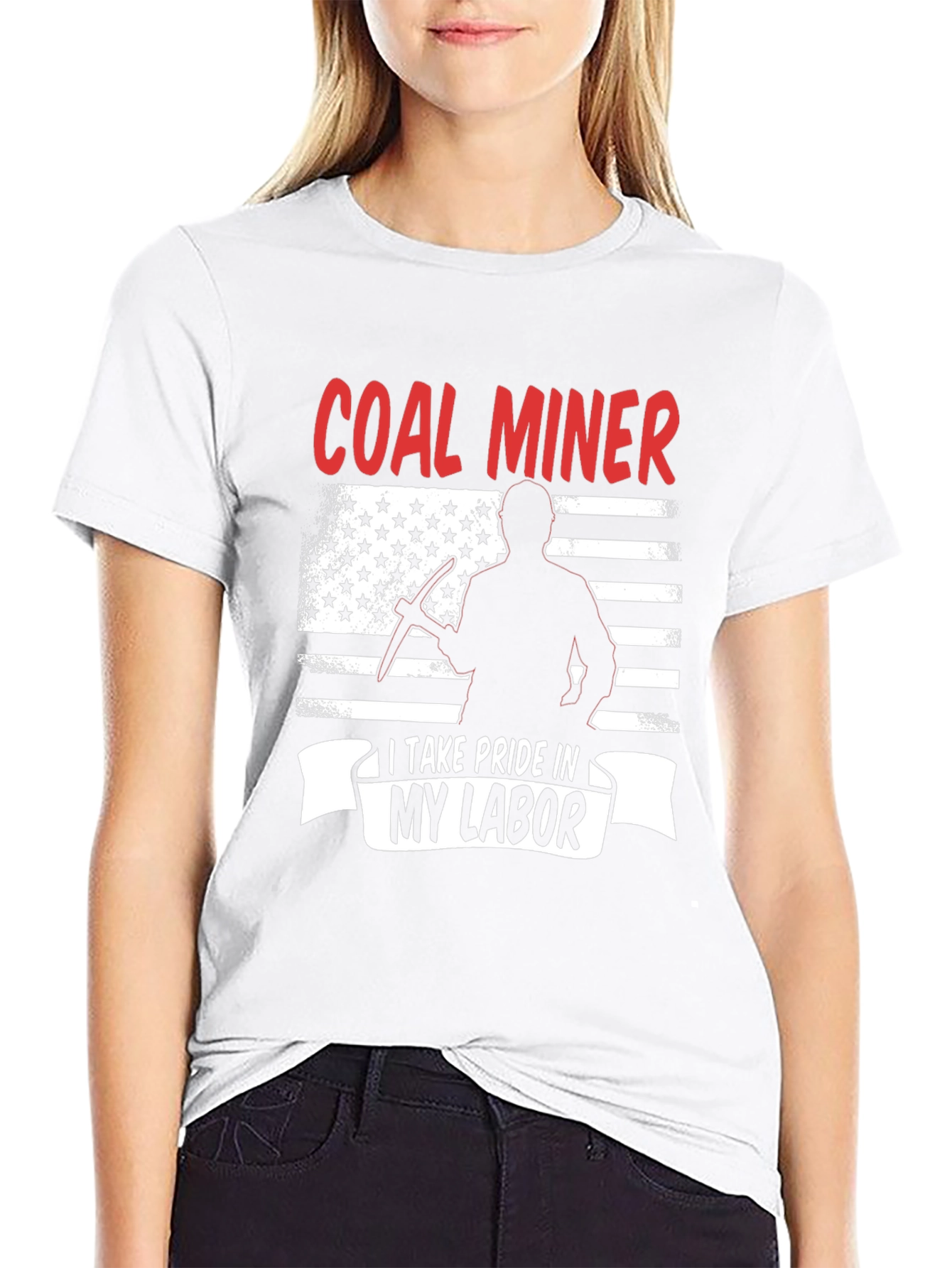 Coal Miner Pride T-Shirt - Patriotic Design