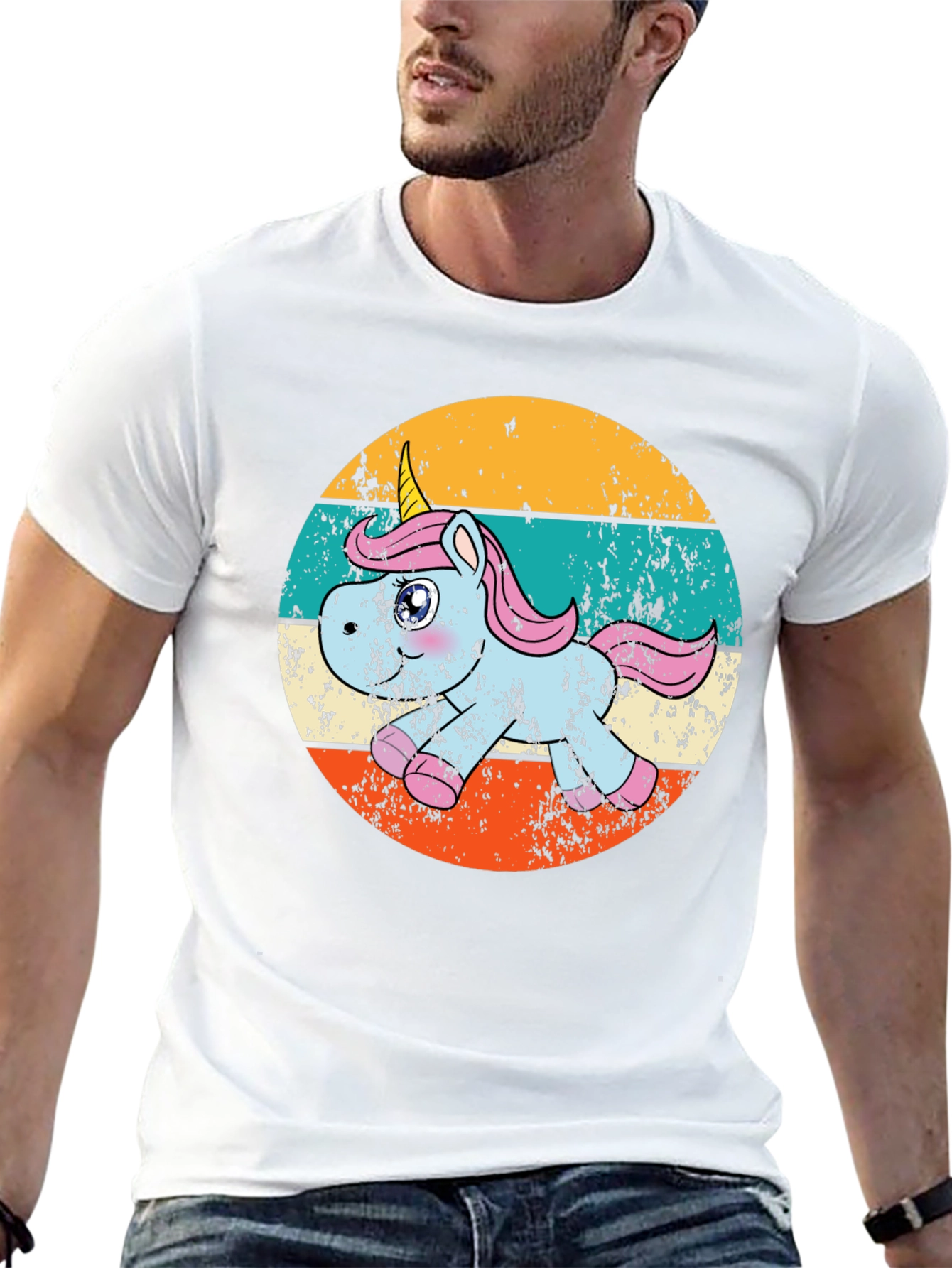 Retro Unicorn Graphic T-Shirt