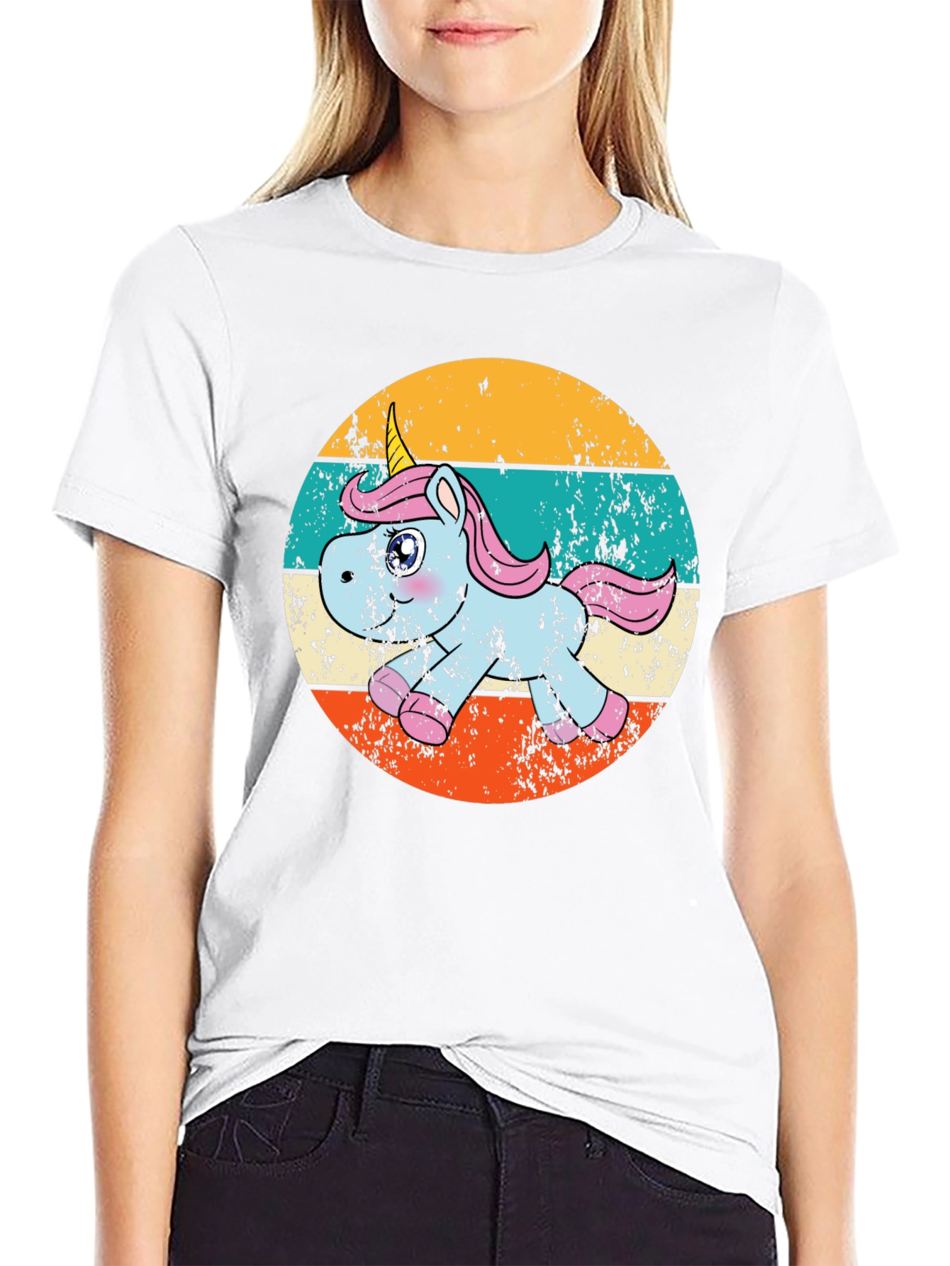 Retro Unicorn Graphic T-Shirt