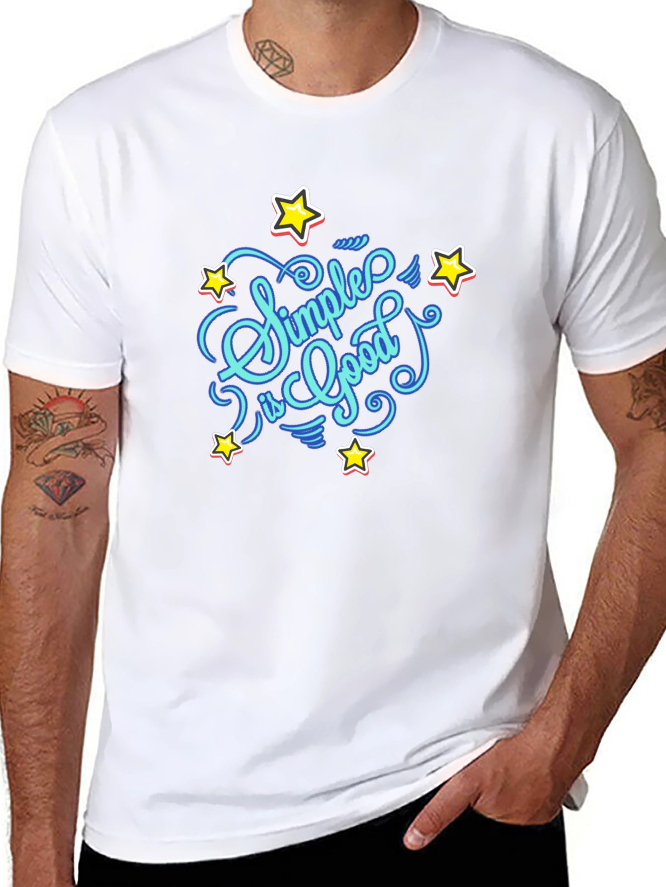 Simple Is Good Graphic Tee - Black Unisex T-Shirt