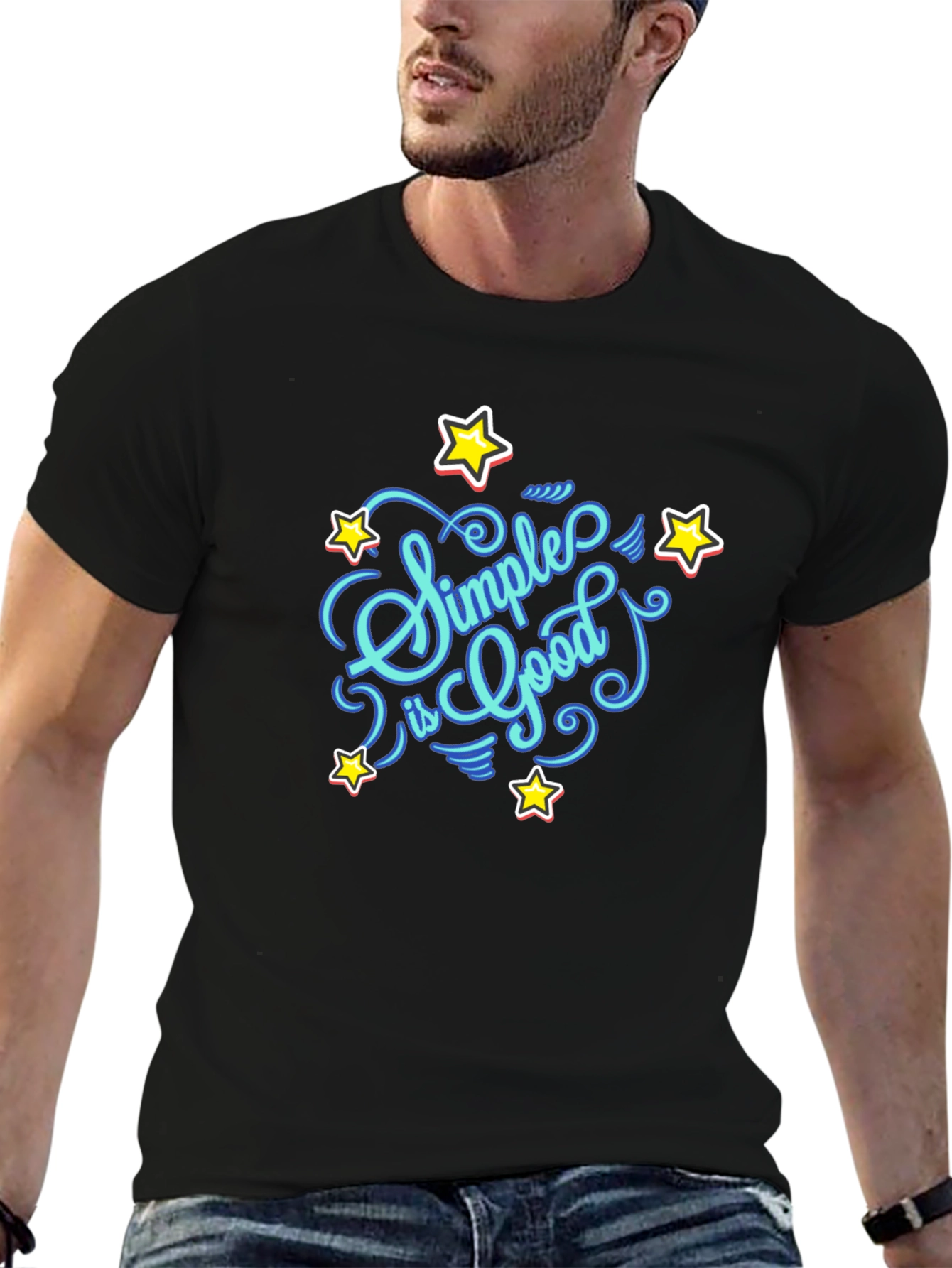 Simple Is Good Graphic Tee - Black Unisex T-Shirt