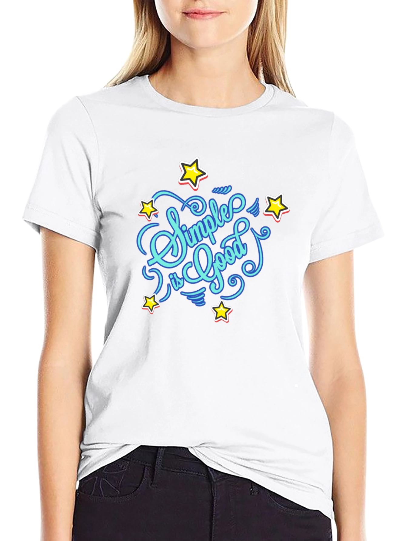 Simple Is Good Graphic Tee - Black Unisex T-Shirt