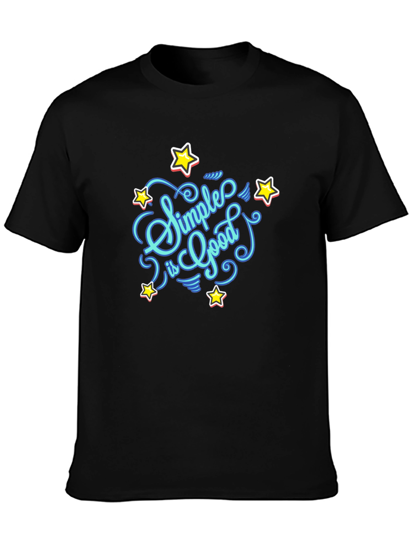 Simple Is Good Graphic Tee - Black Unisex T-Shirt