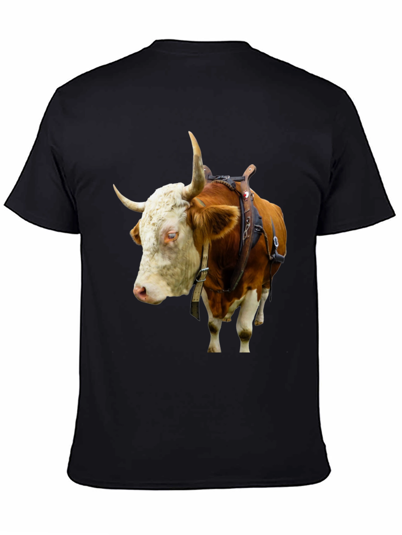 Bull with Saddle Black T-Shirt