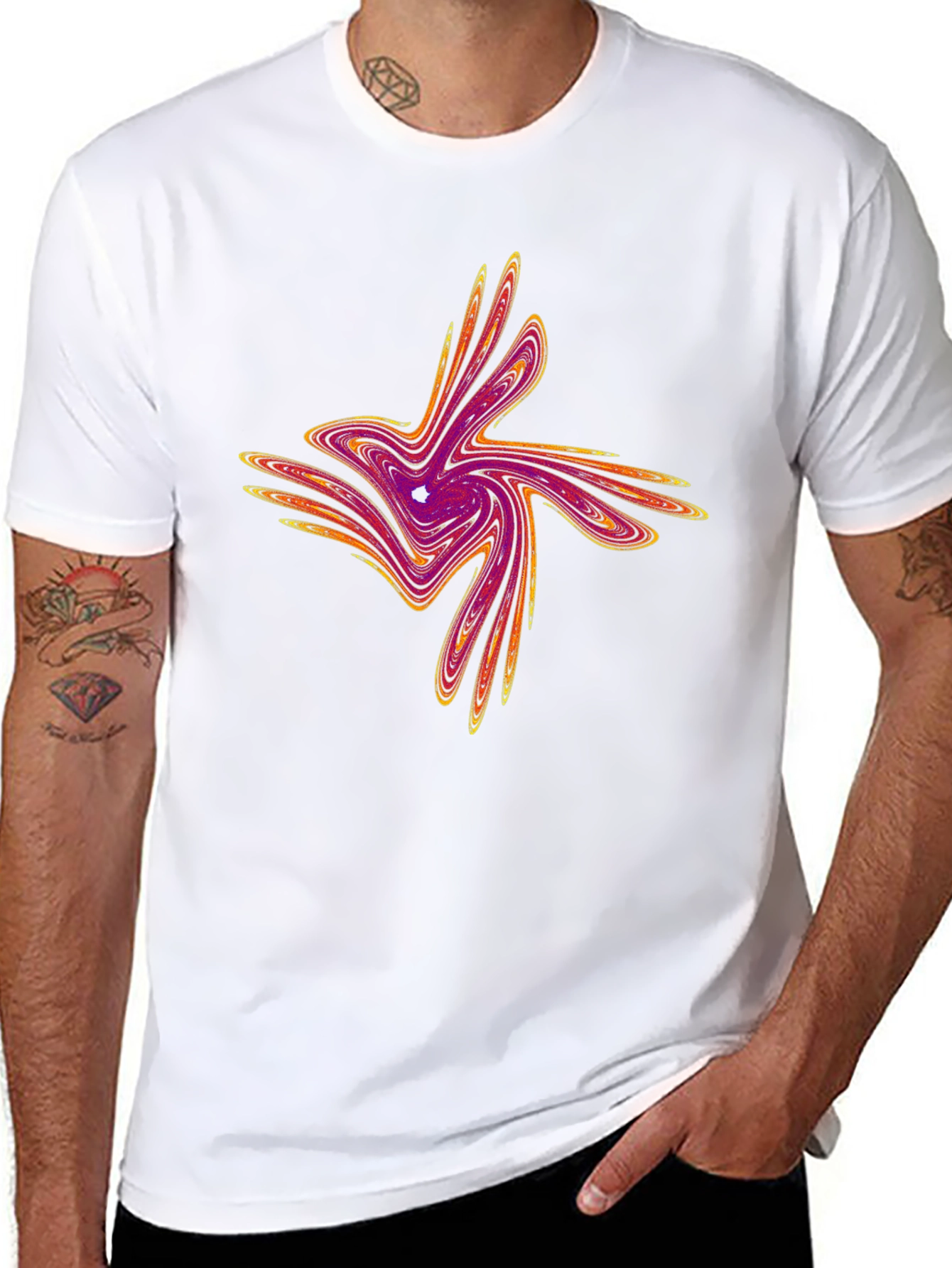 Abstract Swirl Graphic Tee