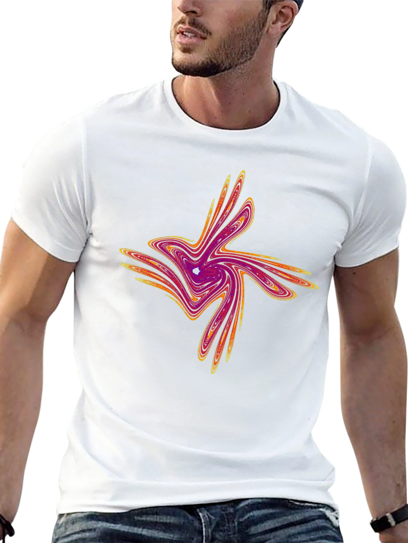 Abstract Swirl Graphic Tee