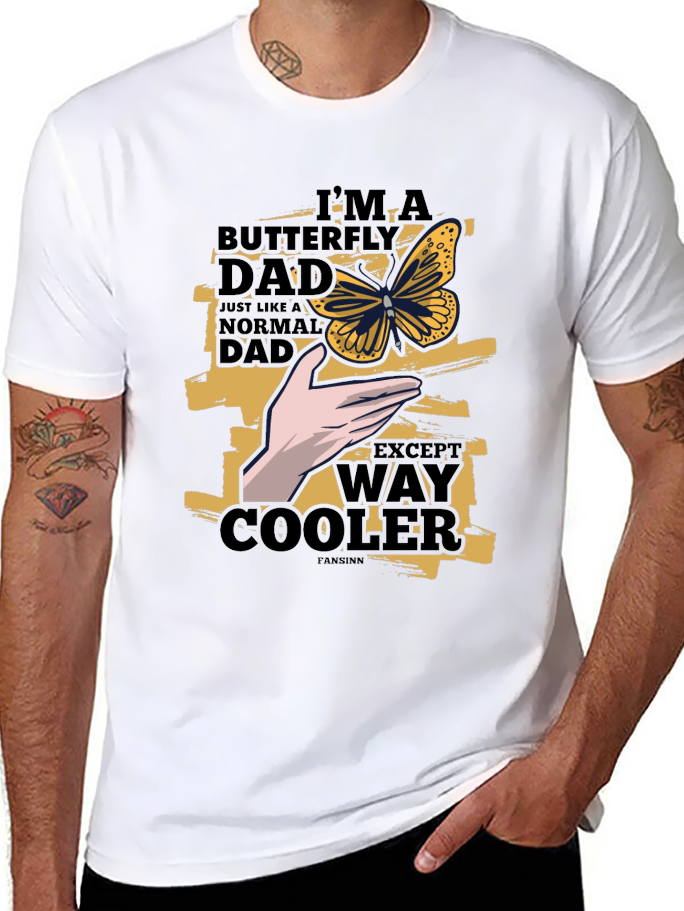 Butterfly Dad T-Shirt - Way Cooler Fathers Day Tee