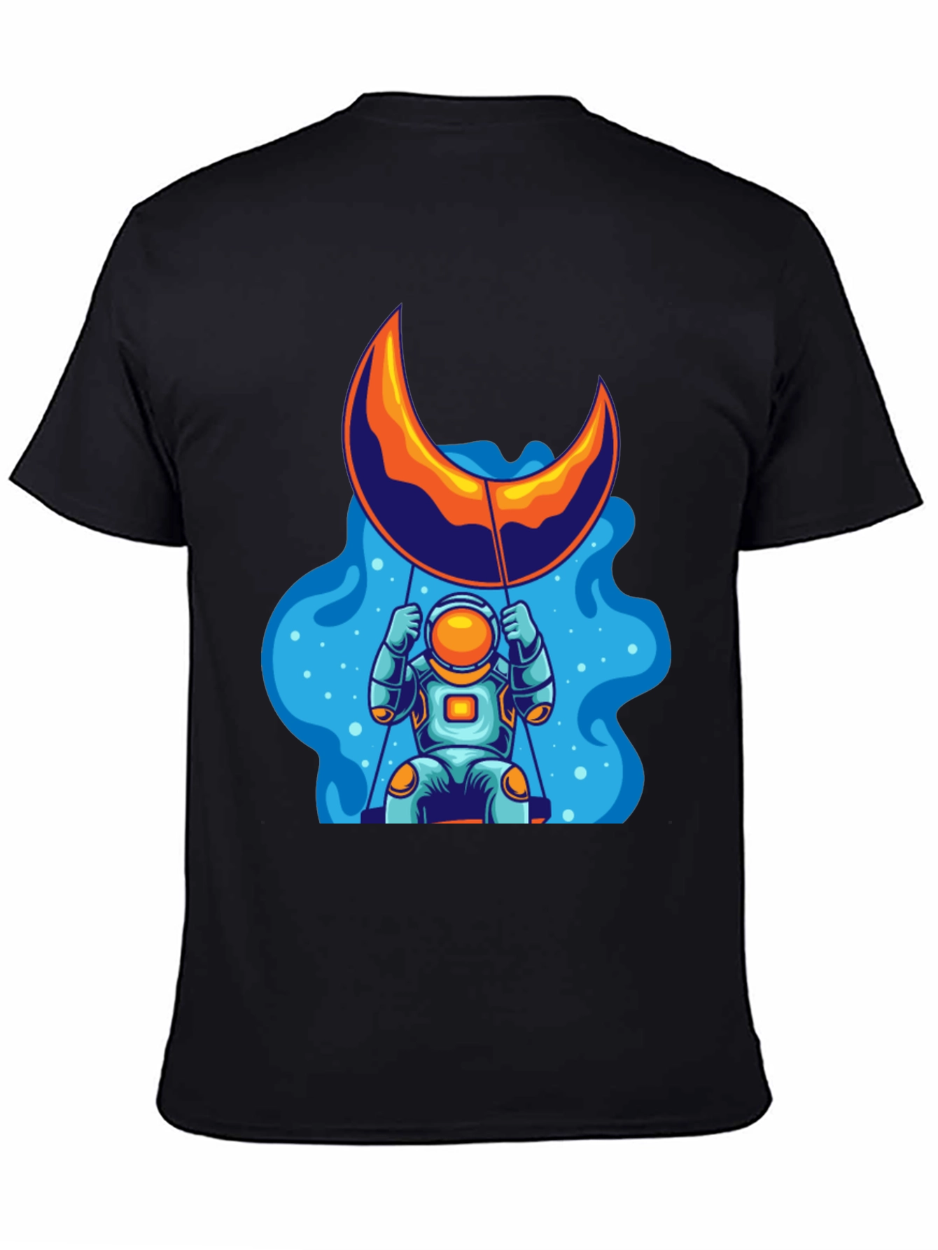 Astronaut Moon Swing Graphic Tee - Black