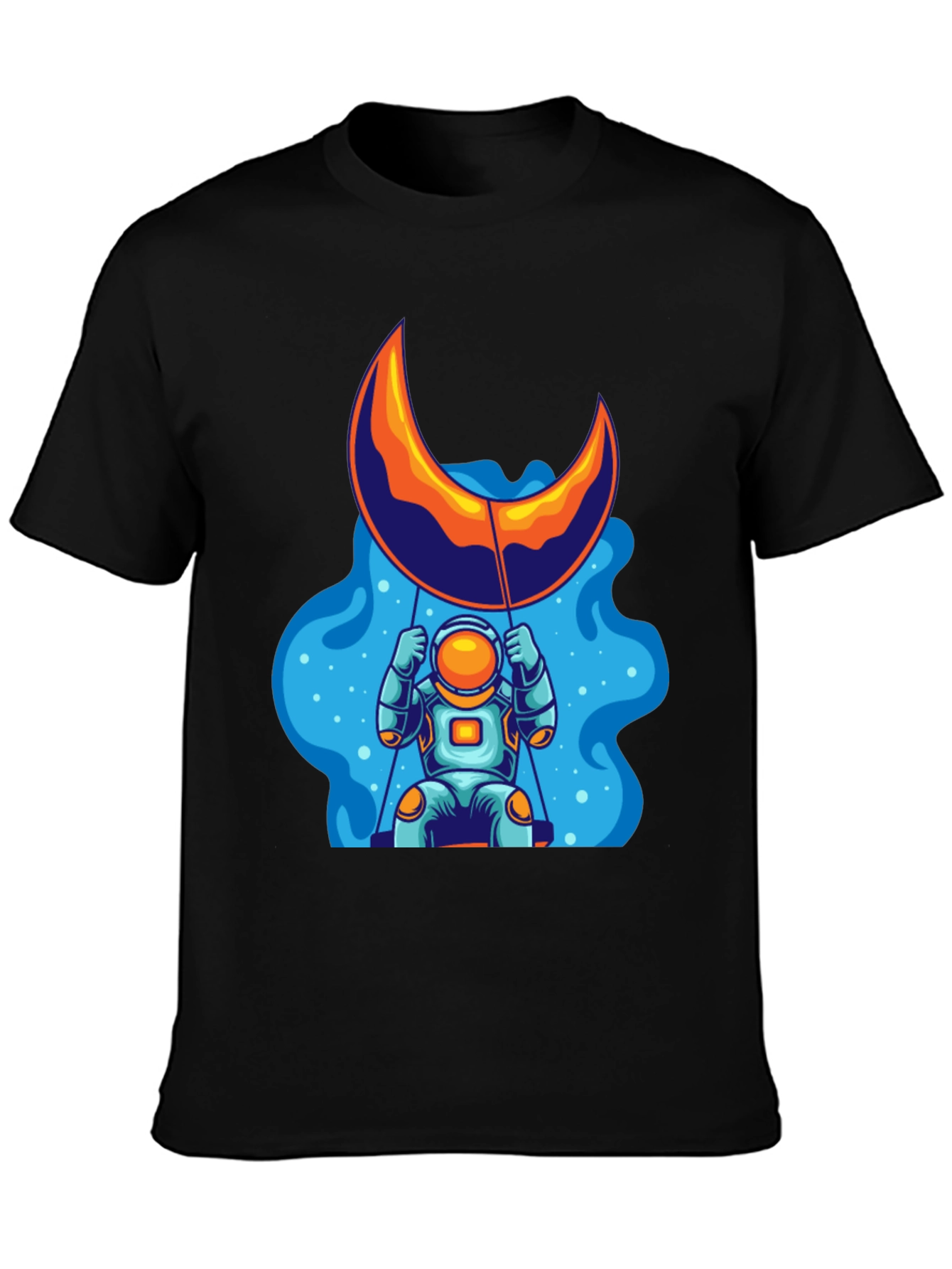 Astronaut Moon Swing Graphic Tee - Black