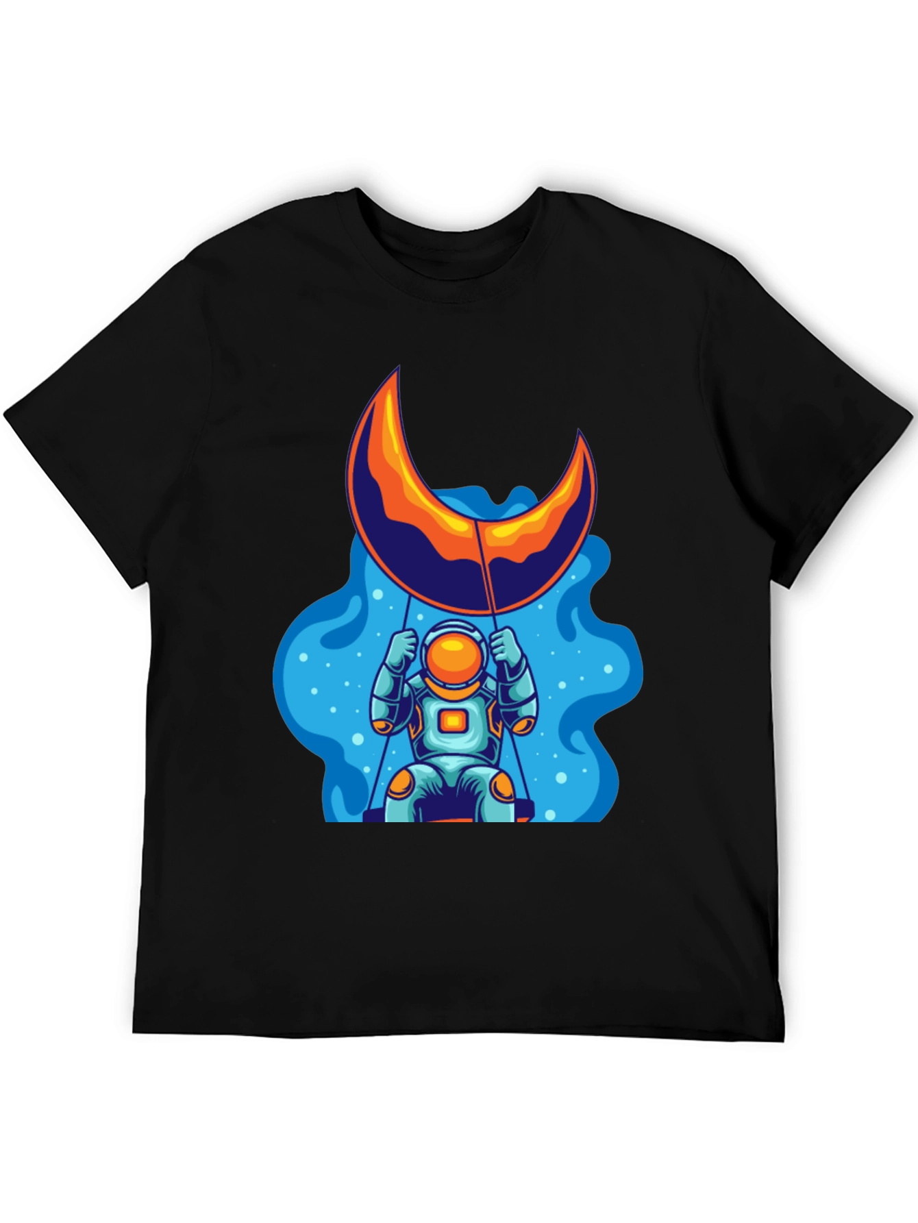 Astronaut Moon Swing Graphic Tee - Black