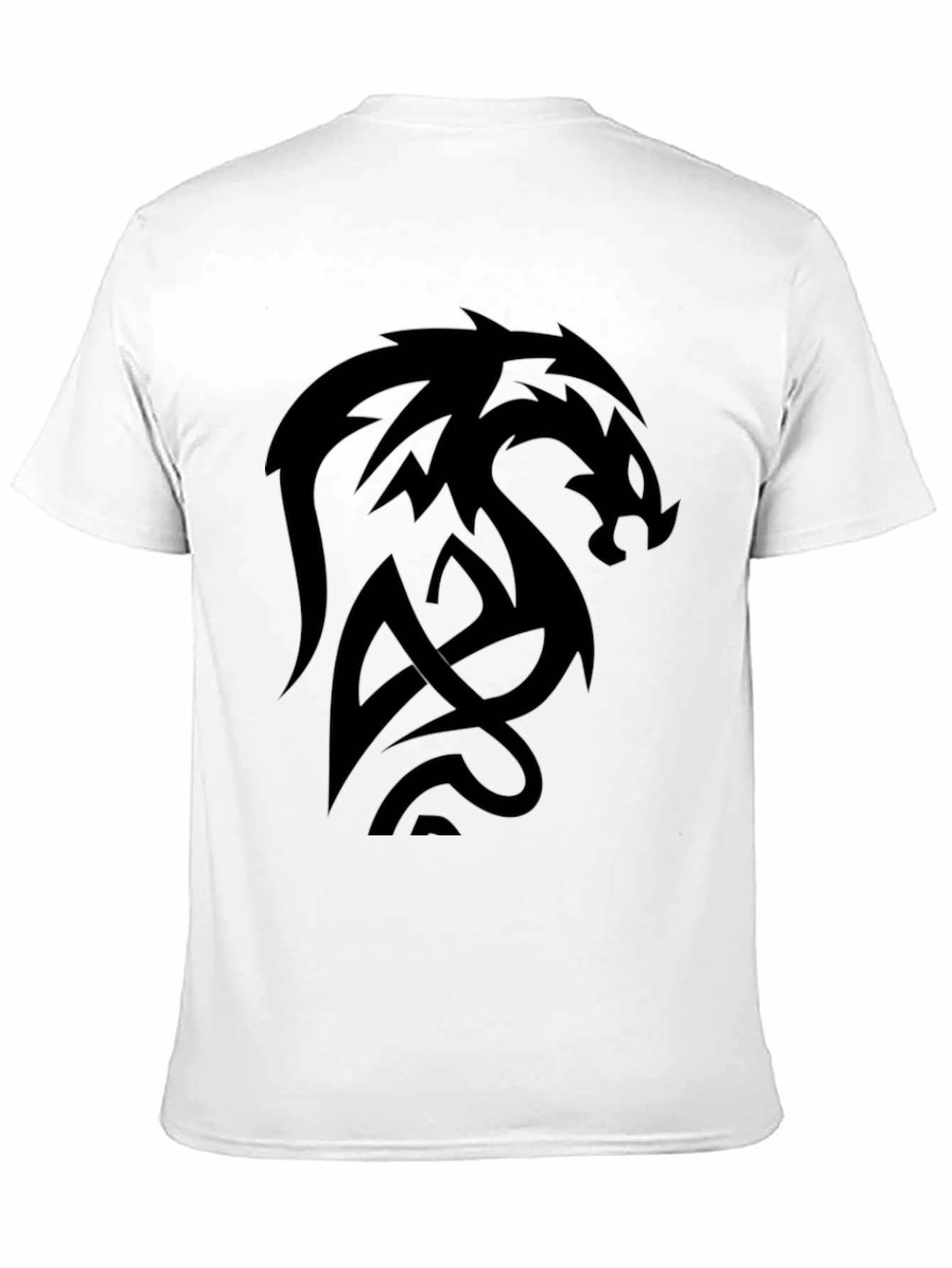 Black Dragon Graphic Tee - Celtic Knot Design