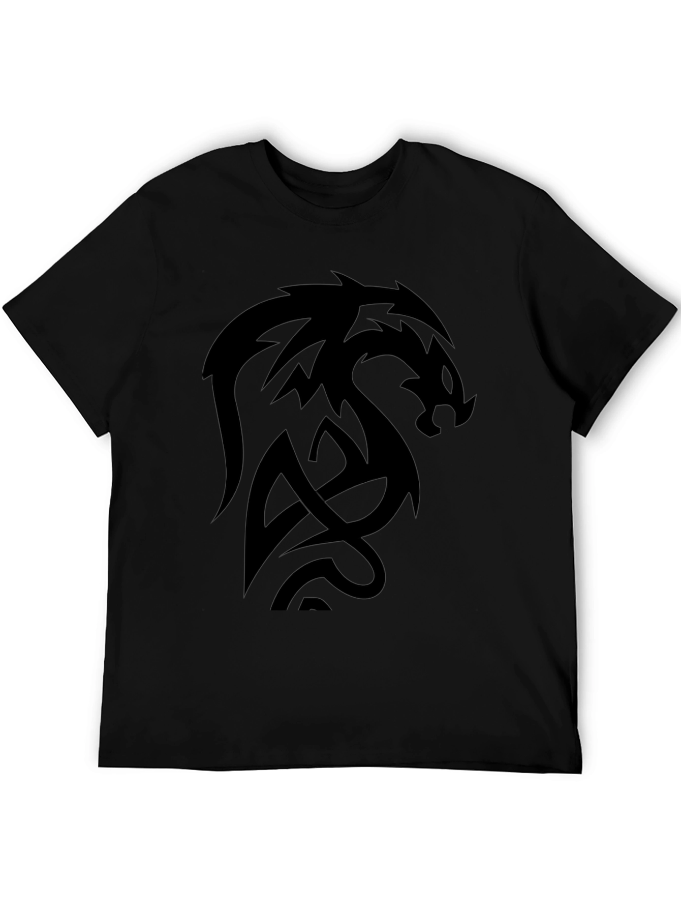 Black Dragon Graphic Tee - Celtic Knot Design
