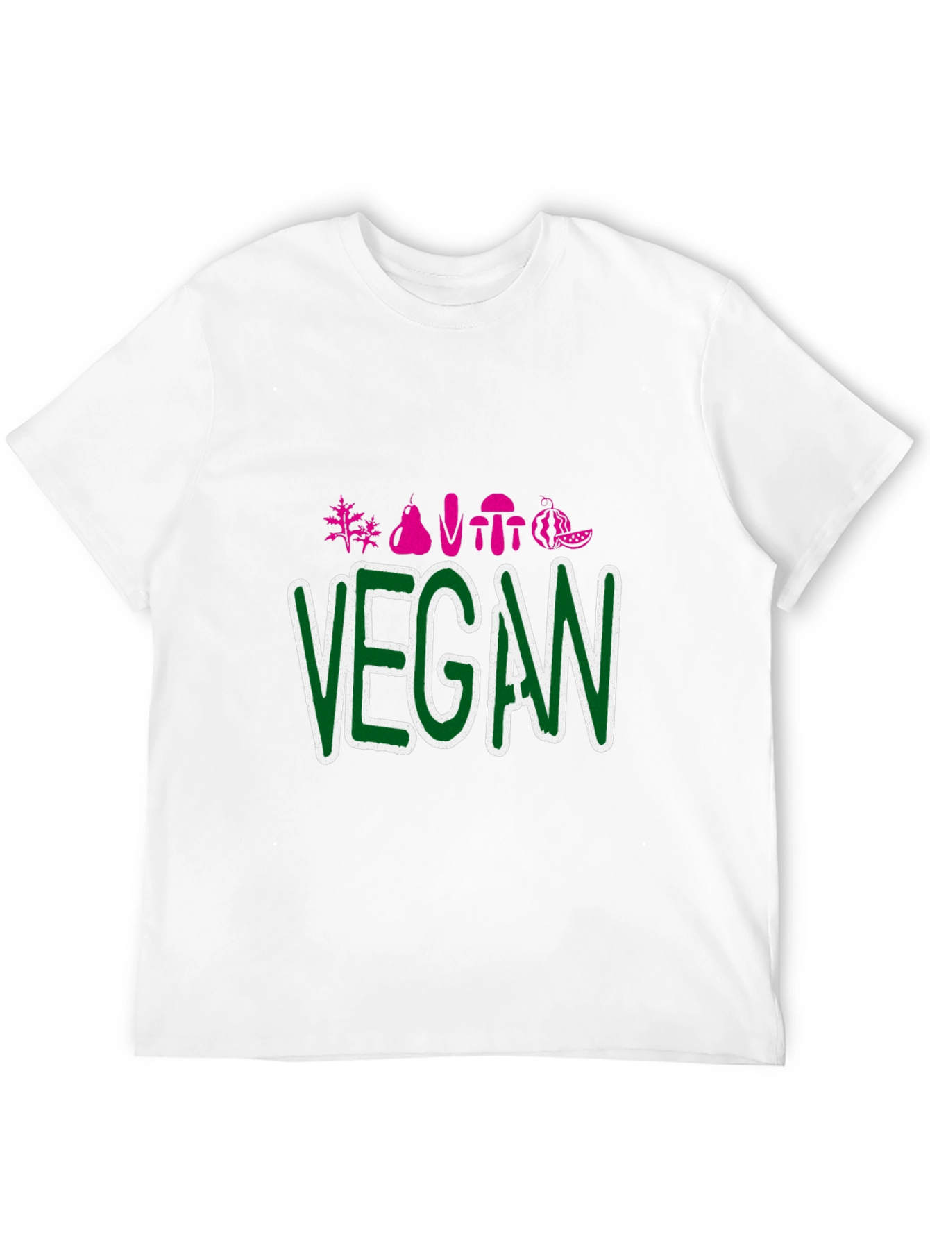 Vegan Graphic Tee - Black Crew Neck T-Shirt