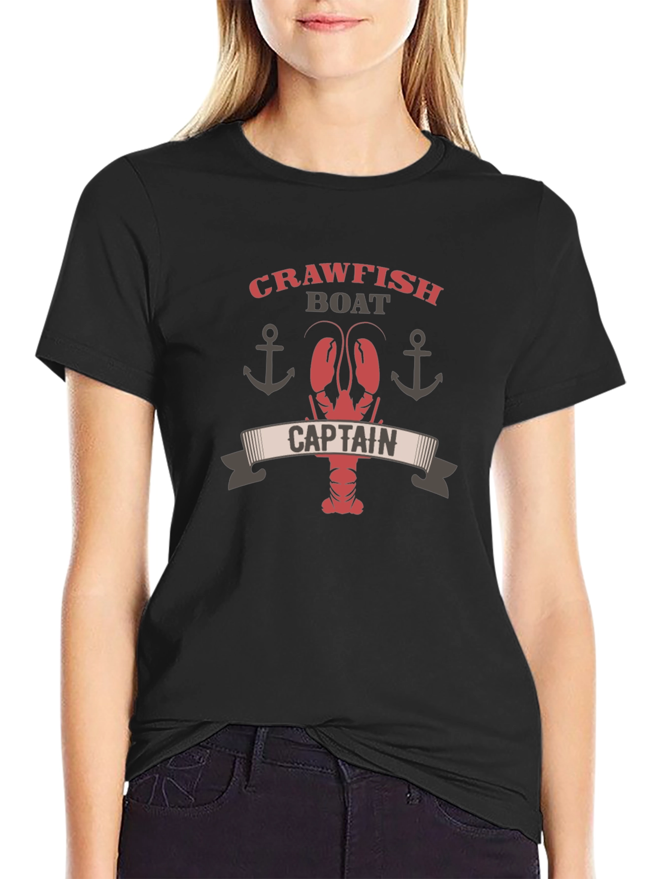 Crawfish Boat Captain Graphic T-Shirt