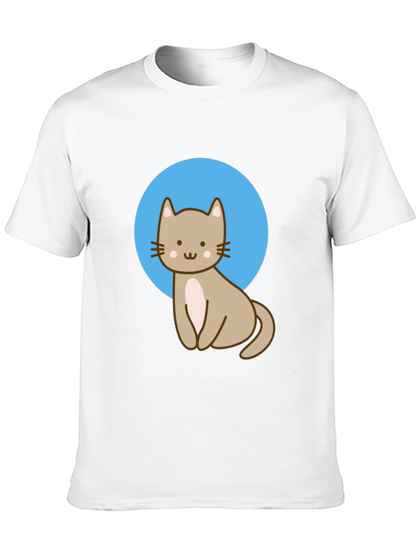 Cute Cat Graphic Black T-Shirt