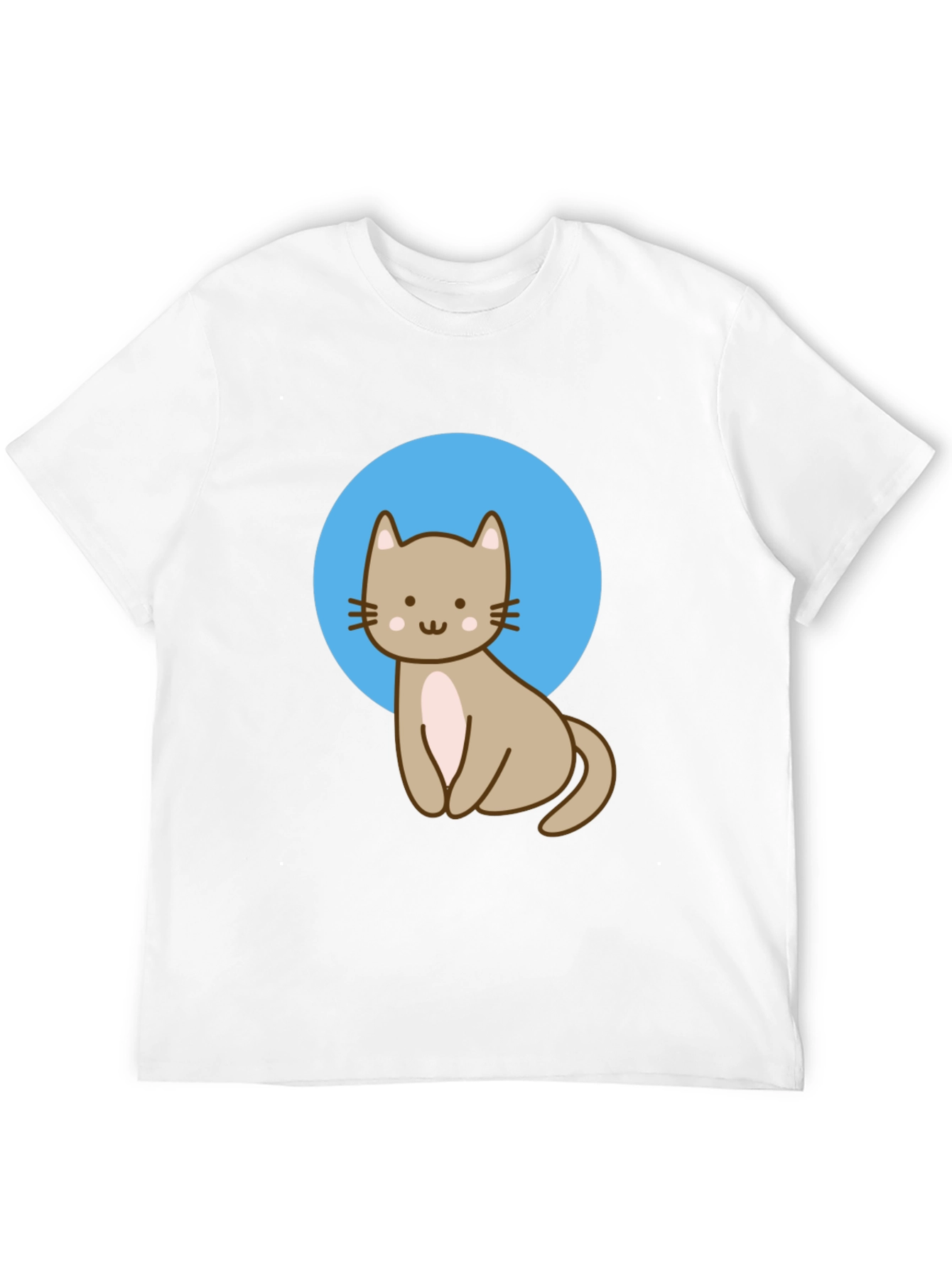 Cute Cat Graphic Black T-Shirt