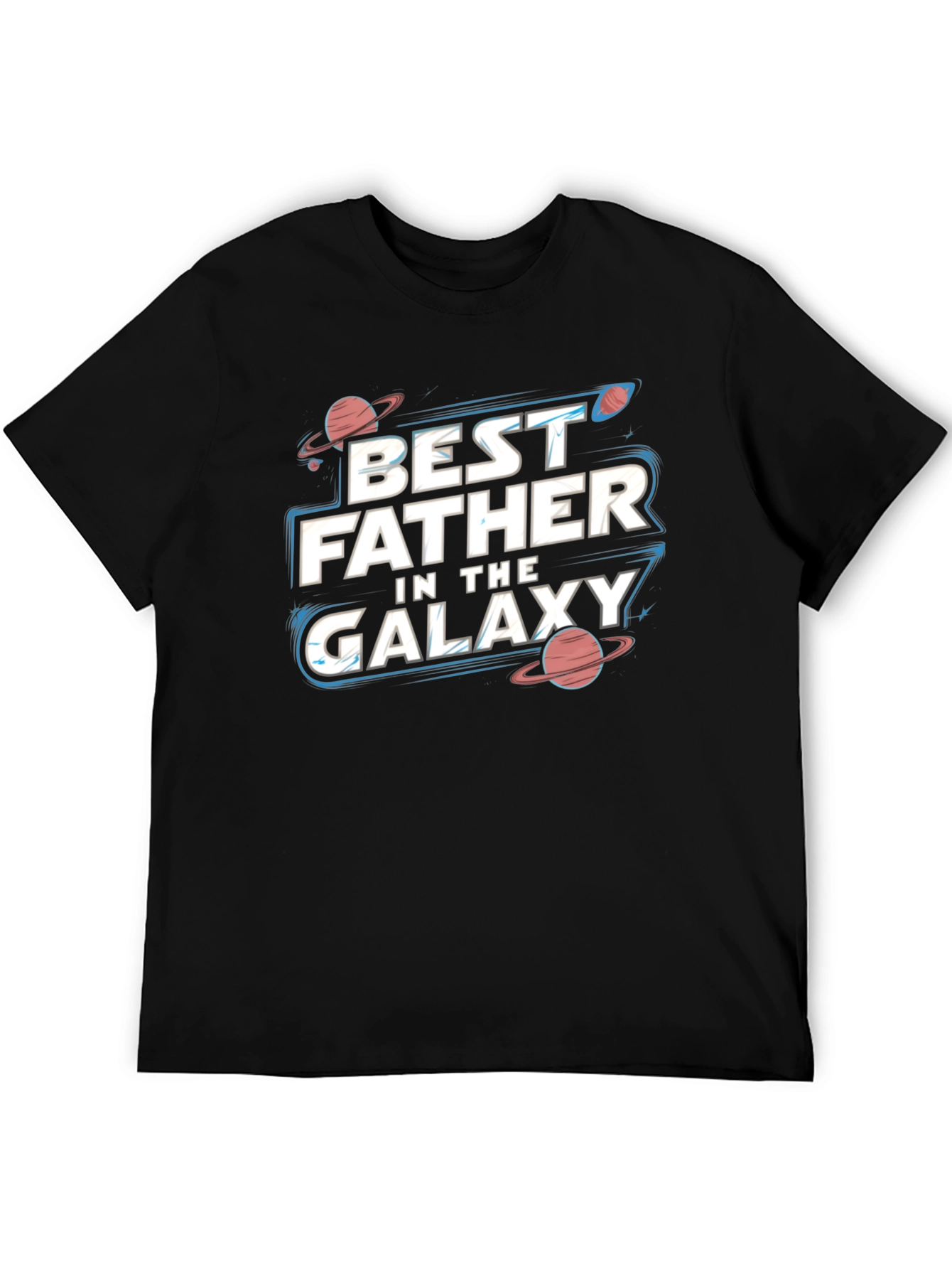 Best Father in the Galaxy Black T-Shirt