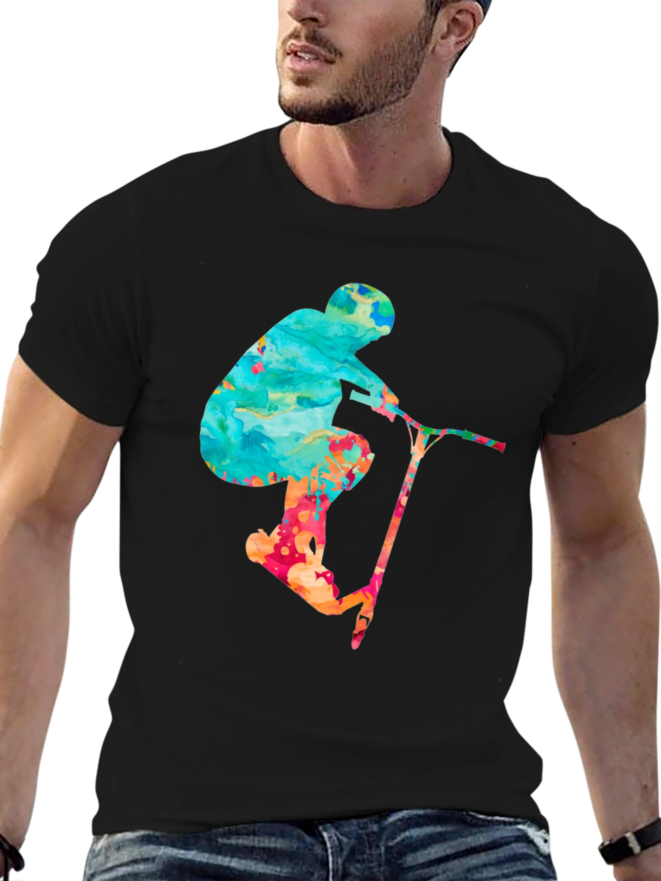 Abstract Scooter T-Shirt - Ride in Style!