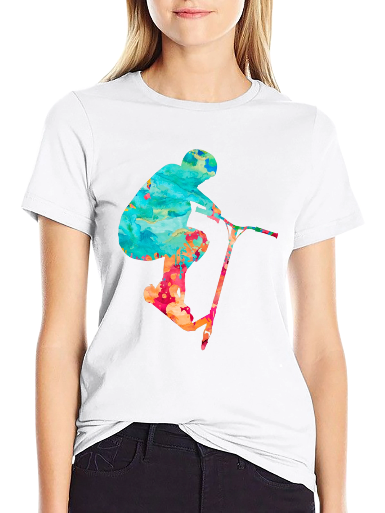 Abstract Scooter T-Shirt - Ride in Style!