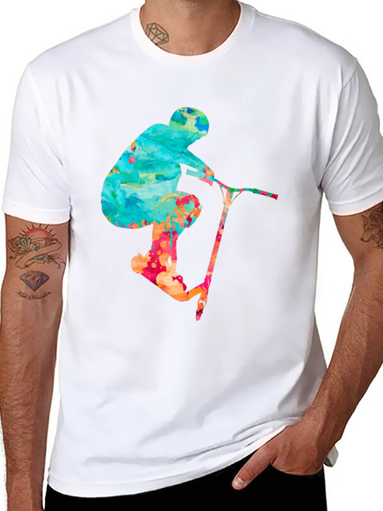 Abstract Scooter T-Shirt - Ride in Style!