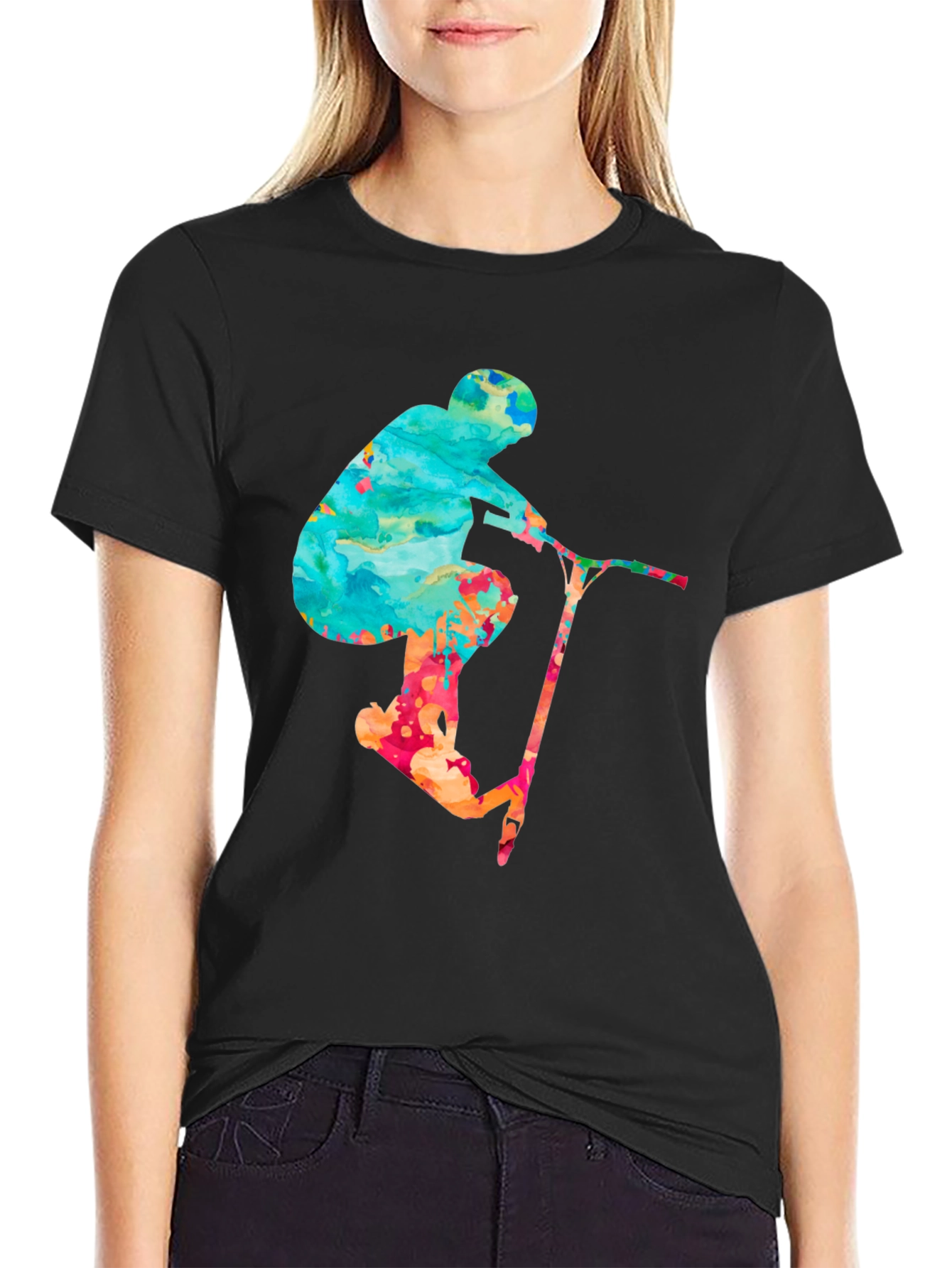 Abstract Scooter T-Shirt - Ride in Style!