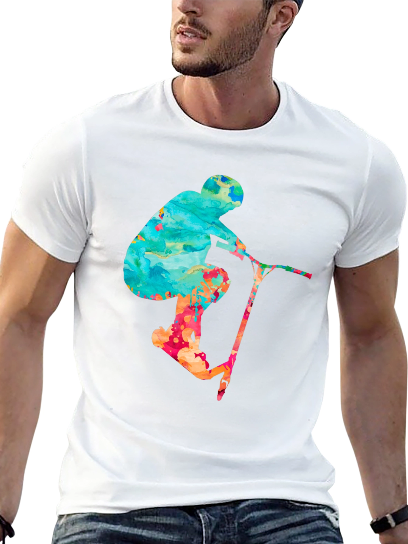 Abstract Scooter T-Shirt - Ride in Style!