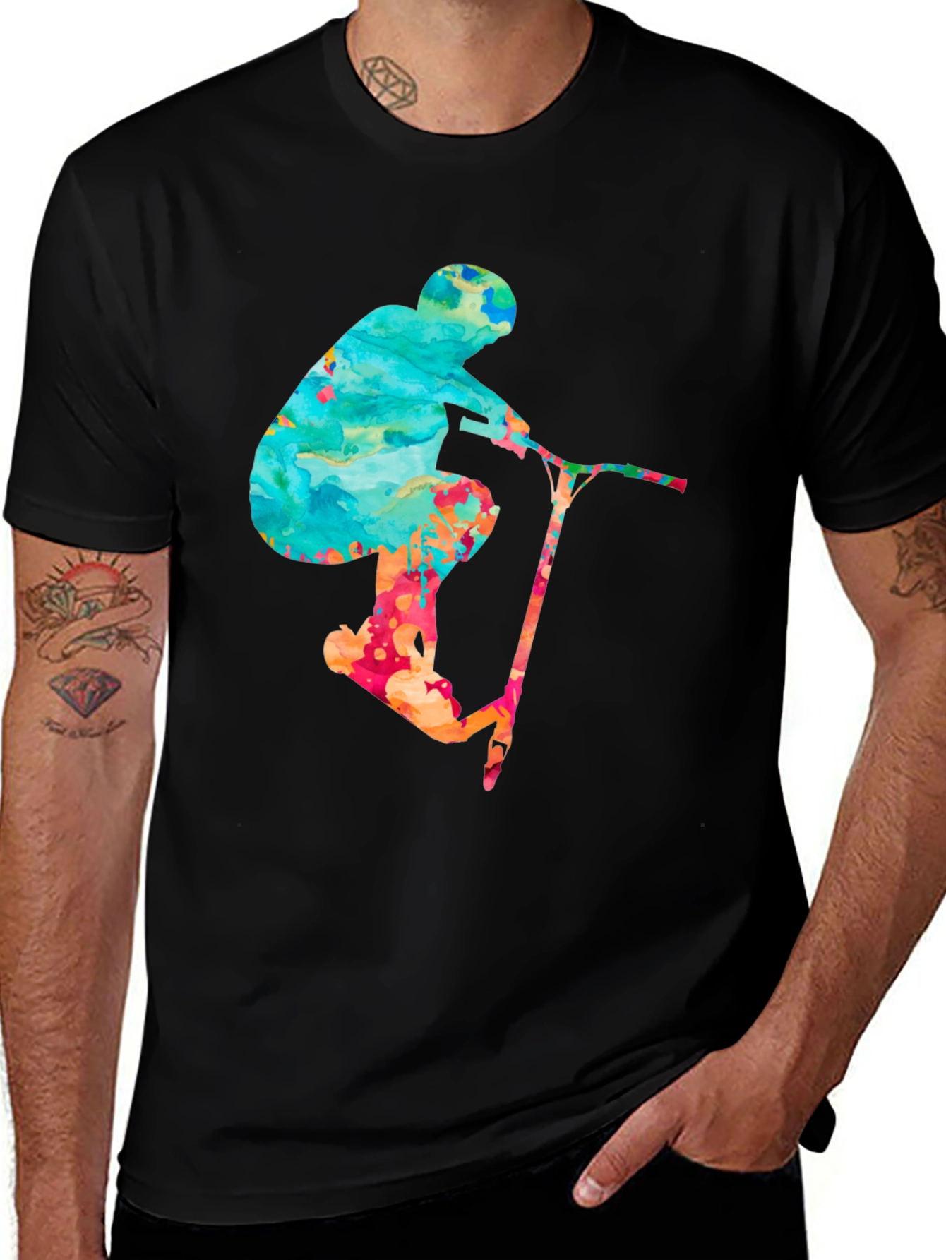 Abstract Scooter T-Shirt - Ride in Style!