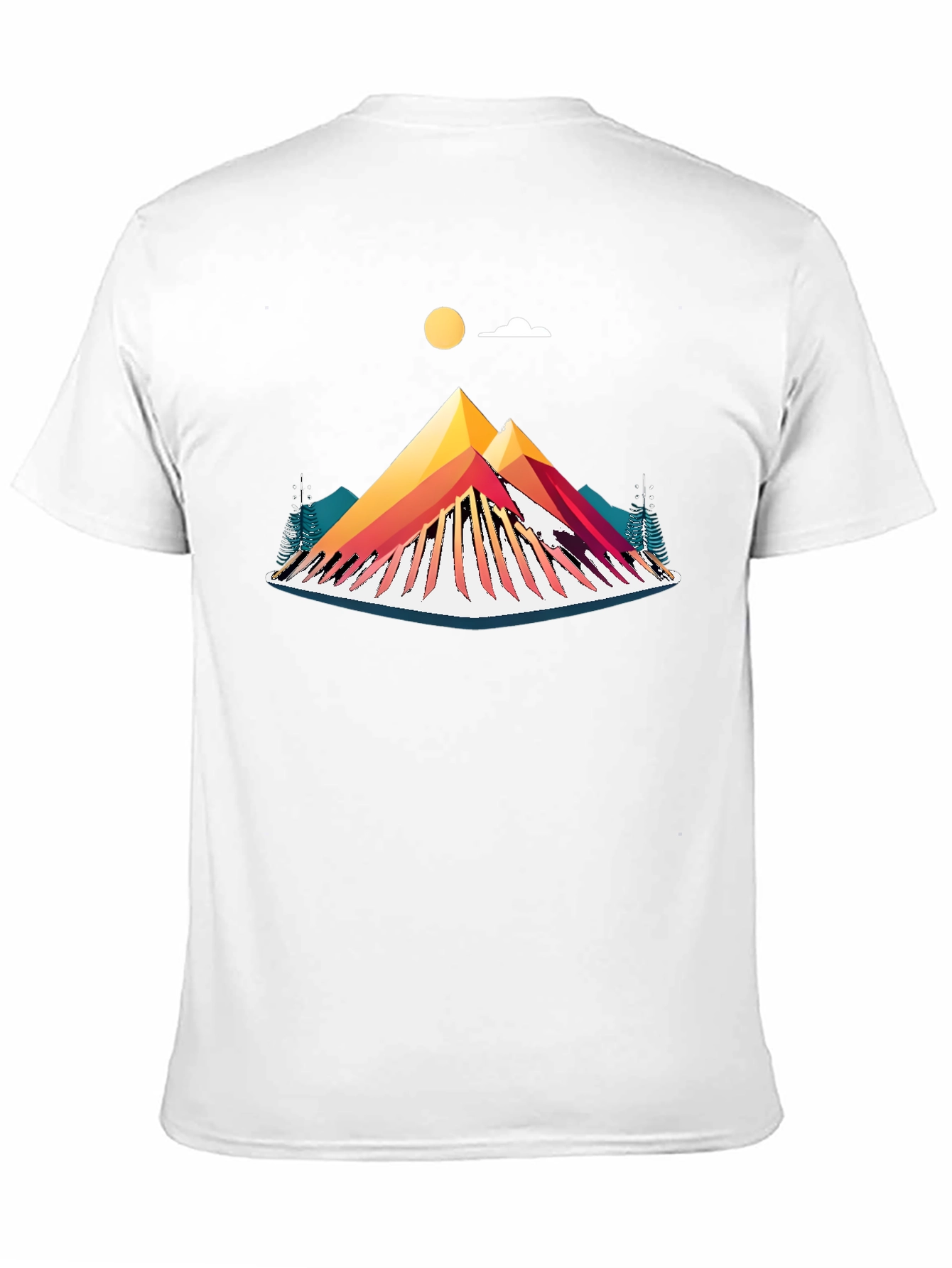 Abstract Mountain Graphic T-Shirt