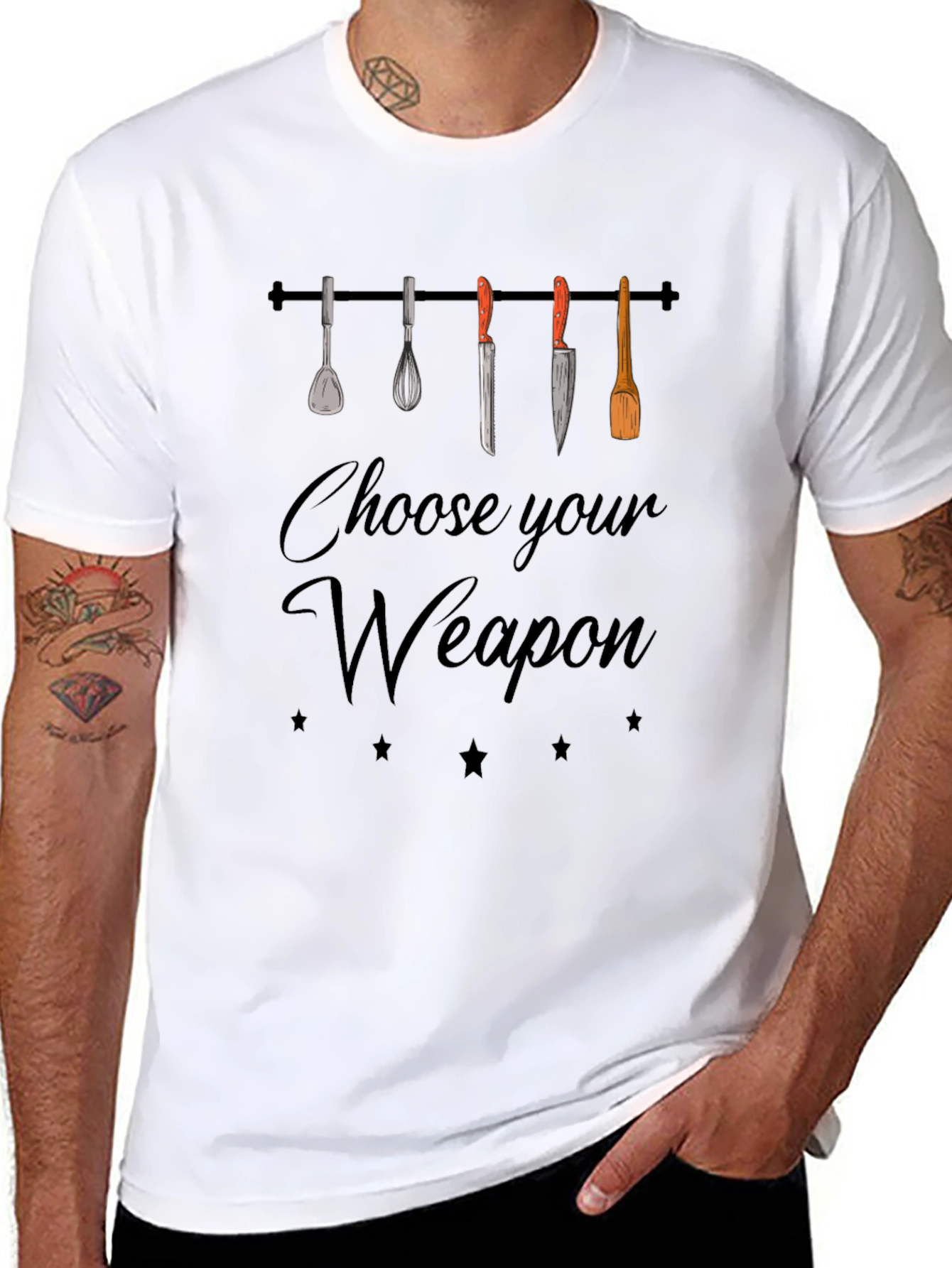 Choose Your Weapon Funny Chef T-Shirt