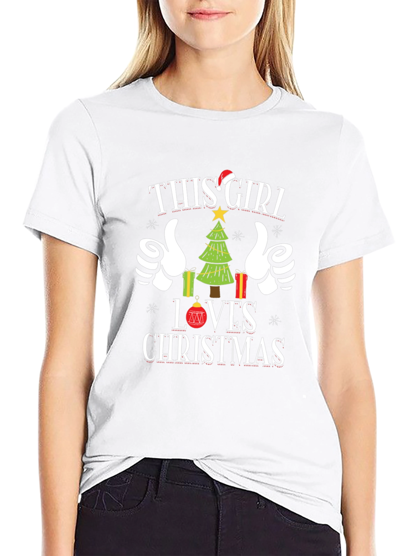 This Girl Loves Christmas T-Shirt Holiday Tee