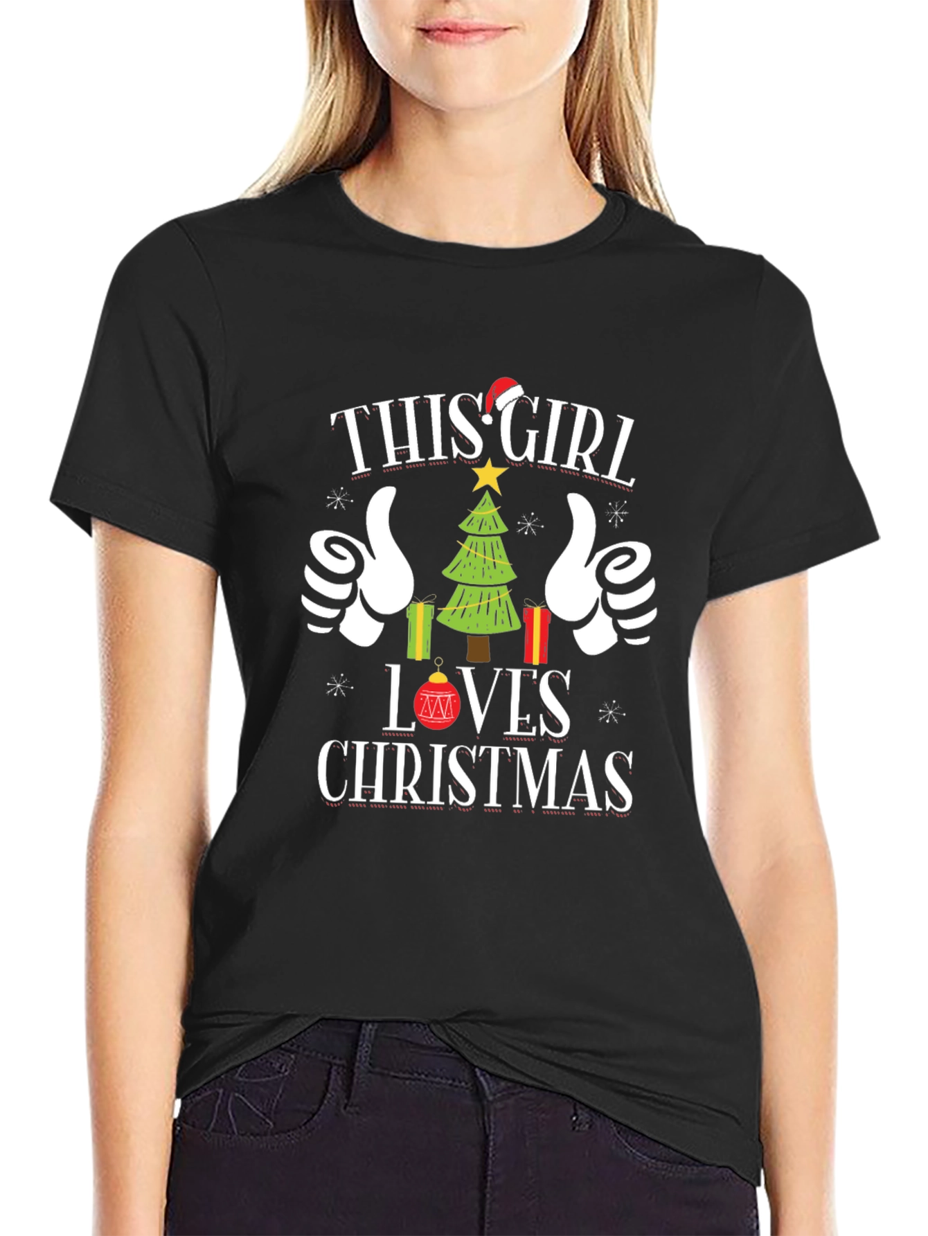 This Girl Loves Christmas T-Shirt Holiday Tee